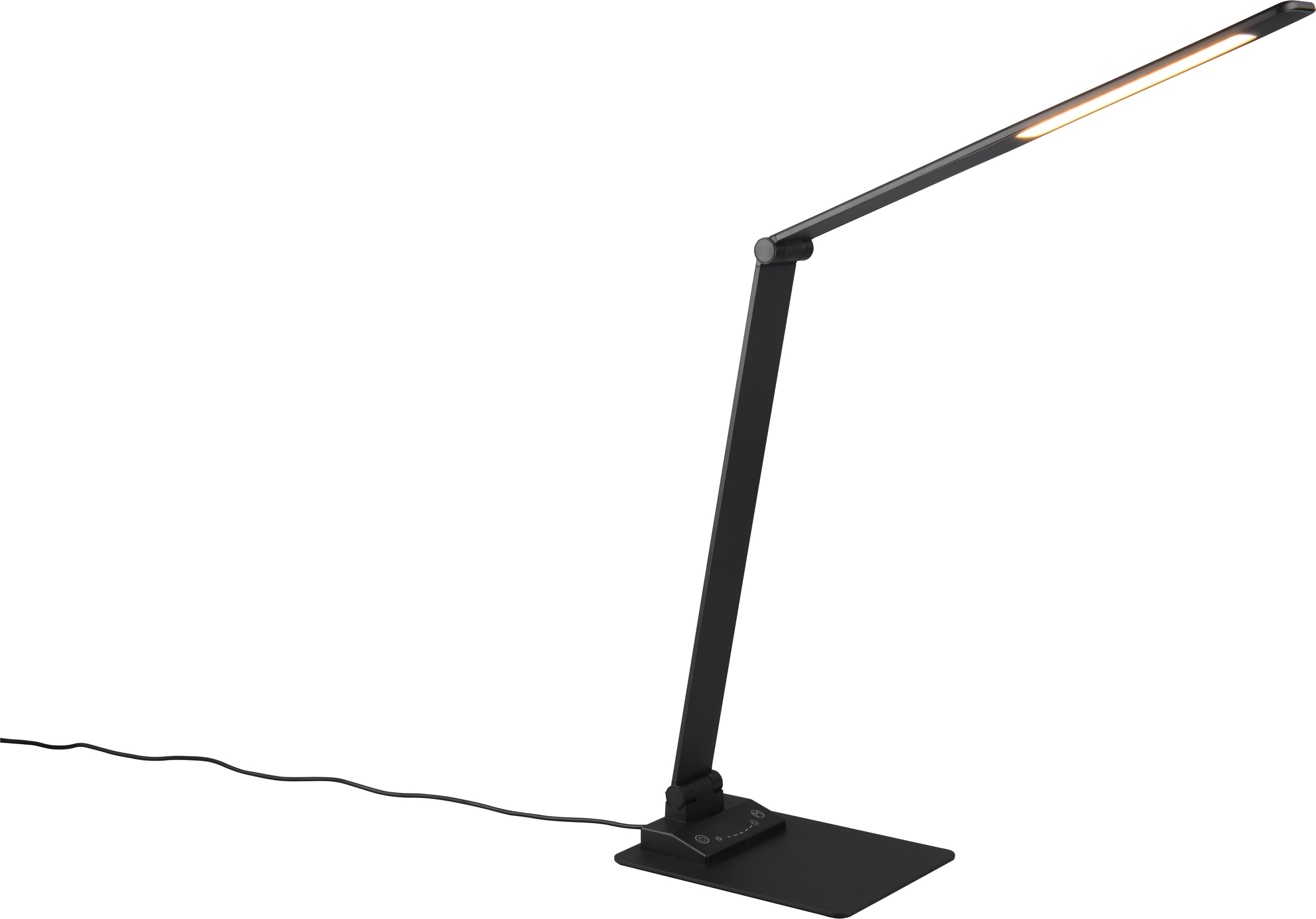 TRIO Leuchten LED Schreibtischlampe »TRAVIS, LED Leselampe 6,5W 650 Lumen CCT Lichtfarbe 3000/5000/6500K« LED-Board 1 Stk. Farbwechsler mit USB-A und USB-C Ladeanschluss, kippbar dimmbar Höhe max 72cm