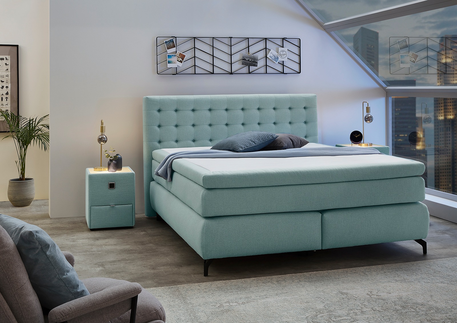 Jockenhöfer Gruppe Boxspringbett »Jessica inklusive 9cm Kaltschaum-Topper« günstig online kaufen