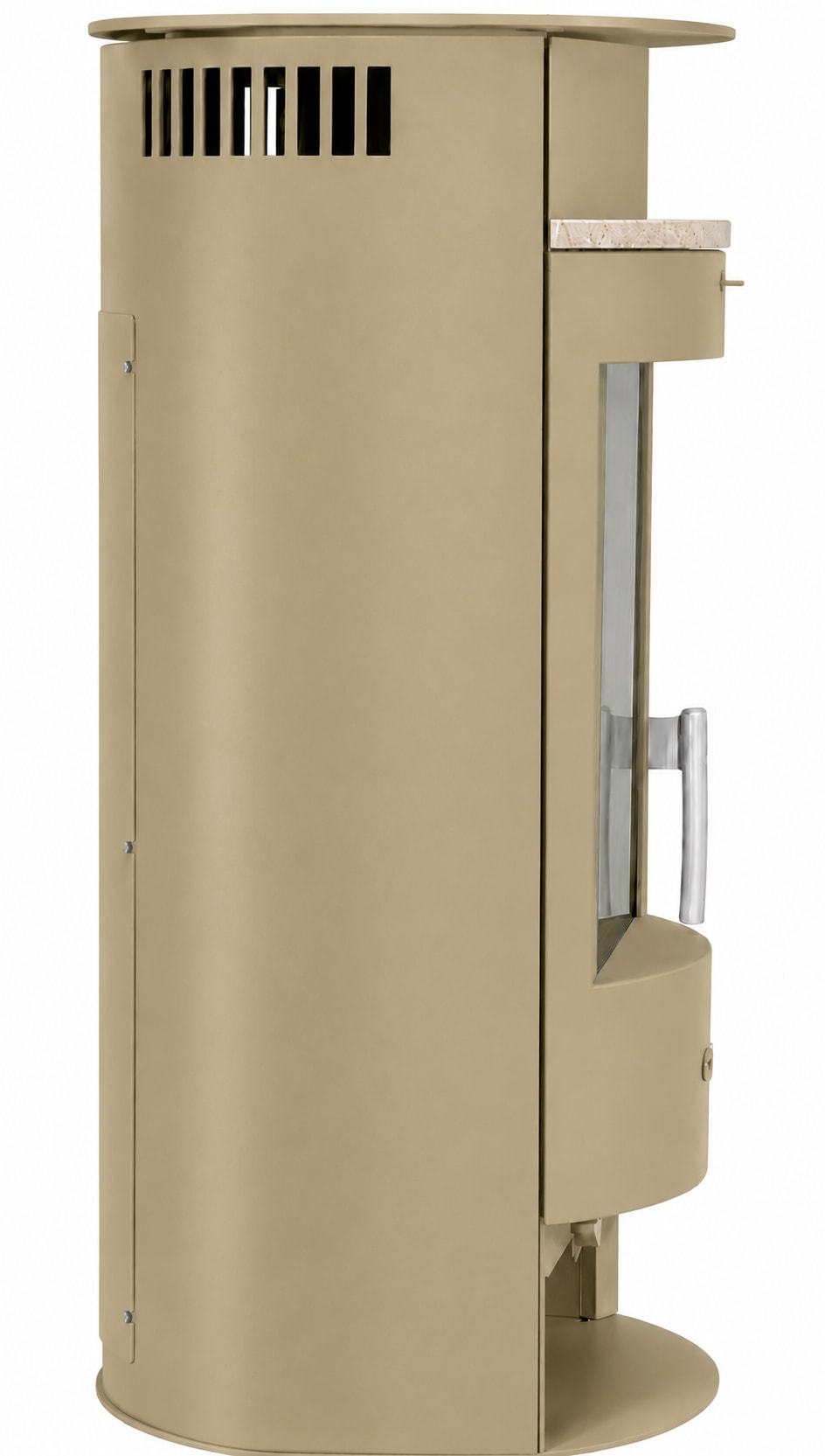 Hanseatic Kaminofen »PARMA Stahl beige, die Trendfarbe, Lieferung bis ins Wohnzimmer« NEU und Exklusiv mit Standsteinteefach