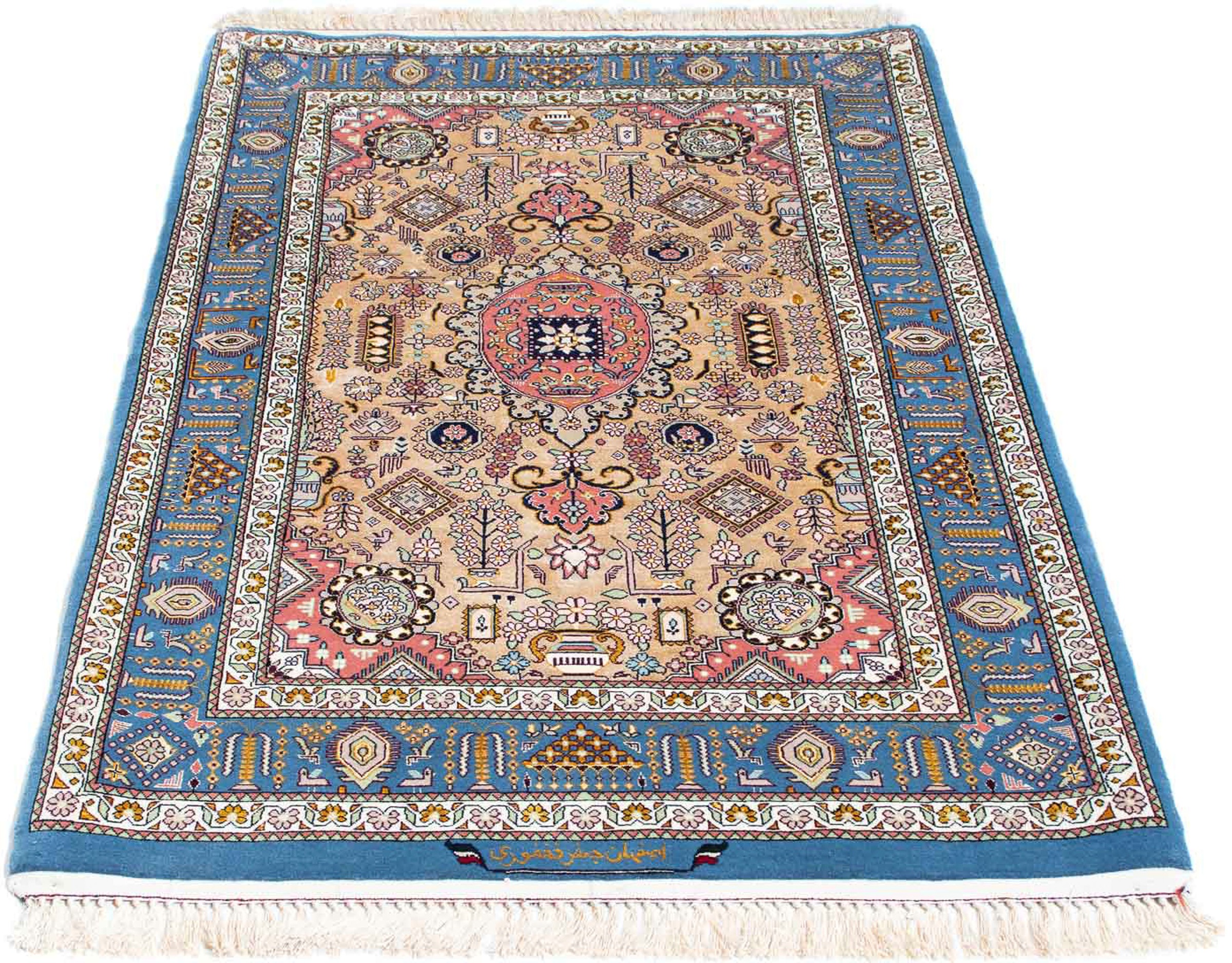 morgenland Orientteppich »Perser - Isfahan - Premium - 126 x 83 cm - hellbl günstig online kaufen