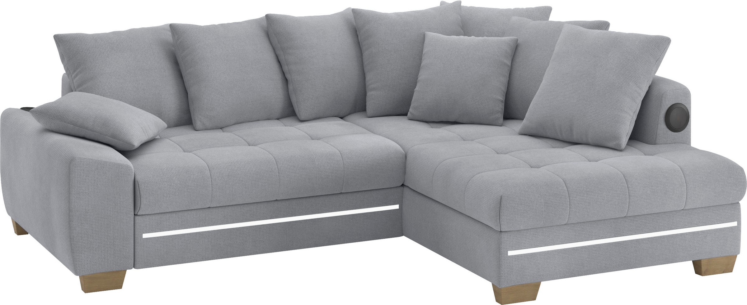 Mr. Couch Ecksofa »Nikita II, L-Form«, mit Kaltschaum, RGB-LED, Soundsystem günstig online kaufen