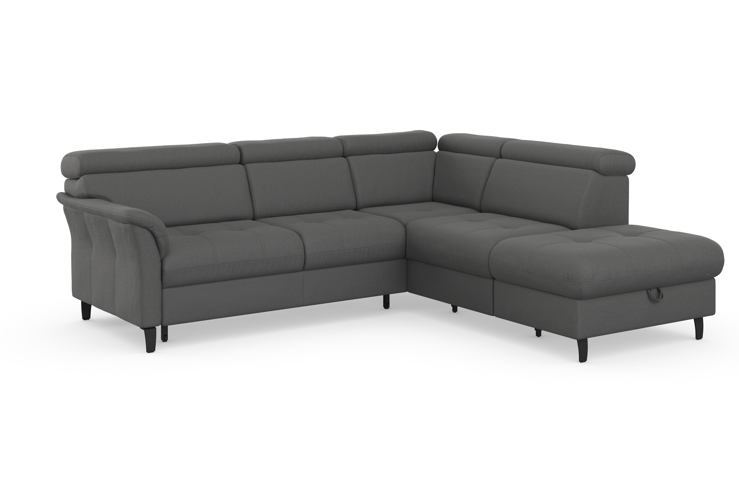 sit&more Ecksofa »Marano L-Form«, inklusive Kopfteilverstellung, wahlweise mit Bettfunktion, Bettkasten