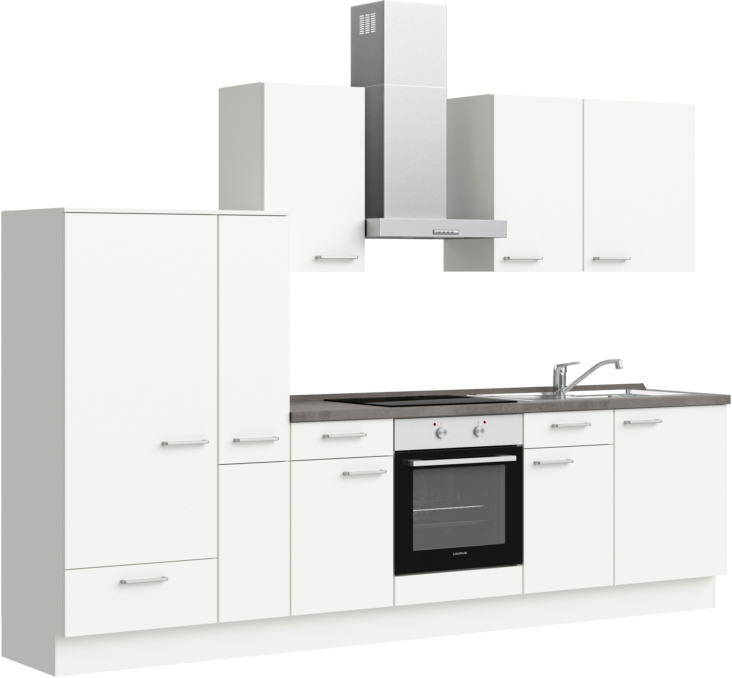 nobilia® Küchenzeile »"Touch I"«, vormontiert, Ausrichtung wählbar, Breite 300 cm, wahlw. mit E-Geräten
