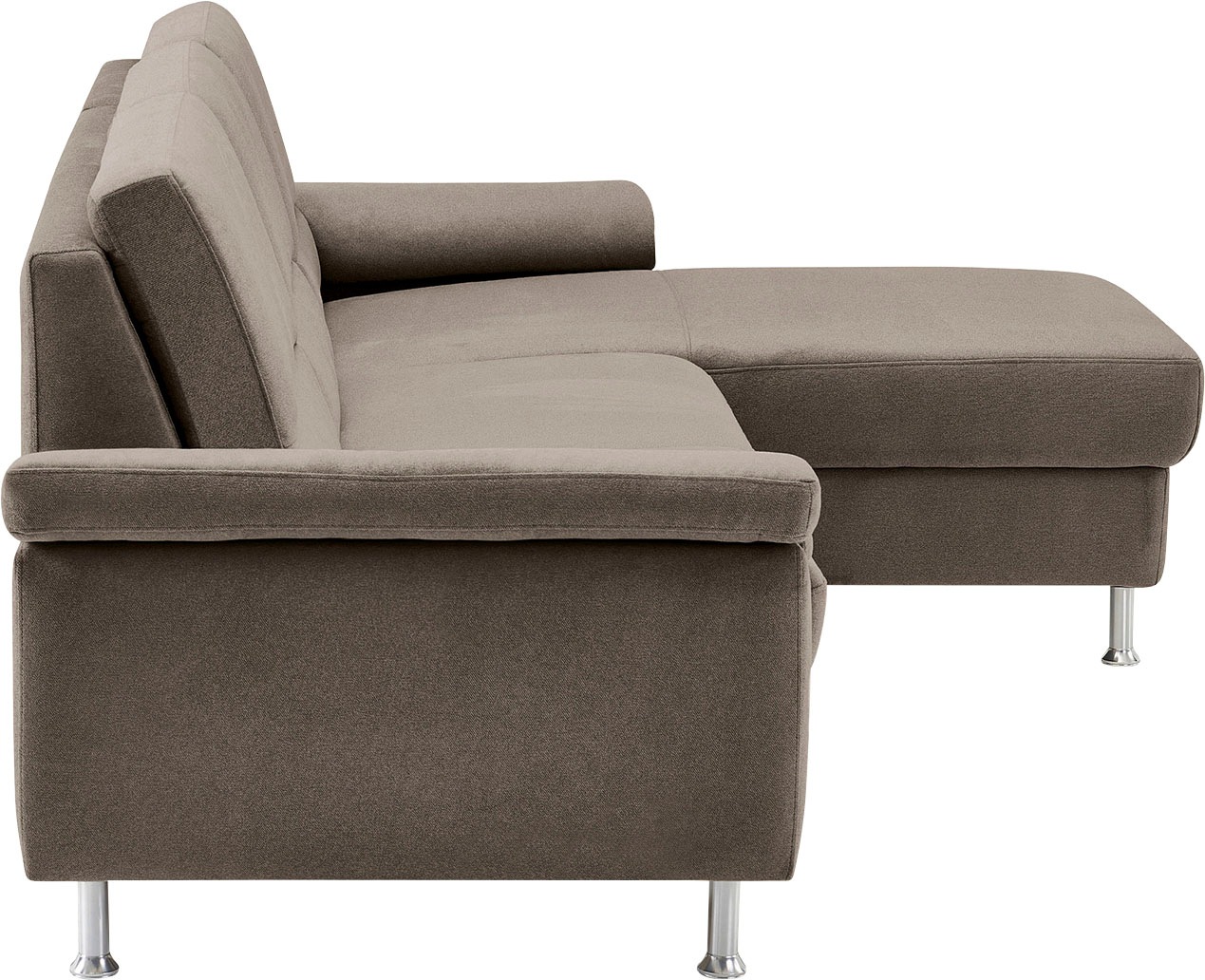 CALIZZA INTERIORS Ecksofa »Onyx L-Form«, Recamiere links oder rechts, wahlweise mit Bettfunktion, Breite 270 cm