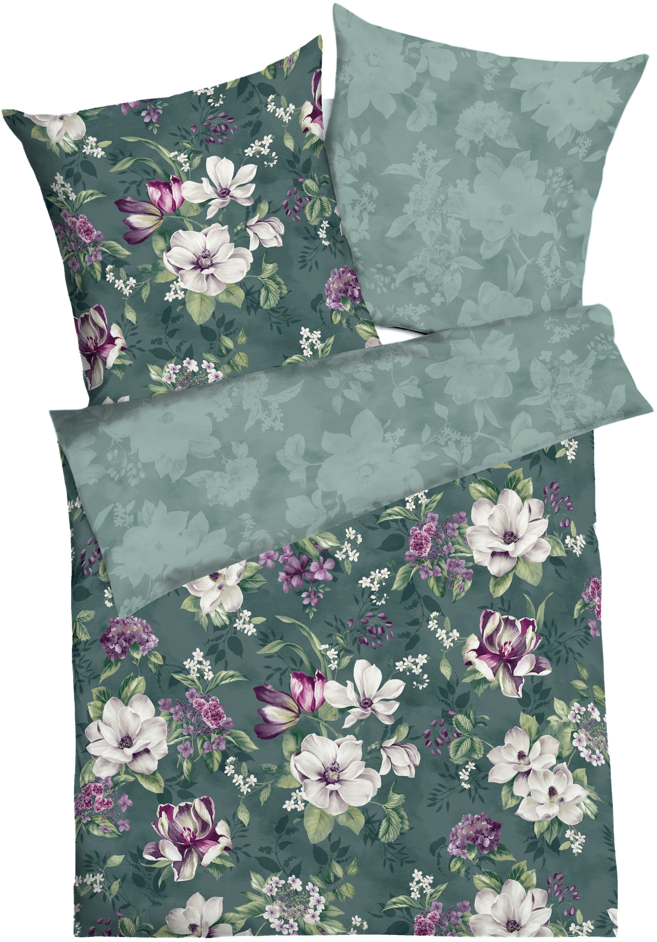 Kaeppel Wendebettwäsche »Magnolia« 2 Stk. tlg. Mit Blumenmuster günstig online kaufen
