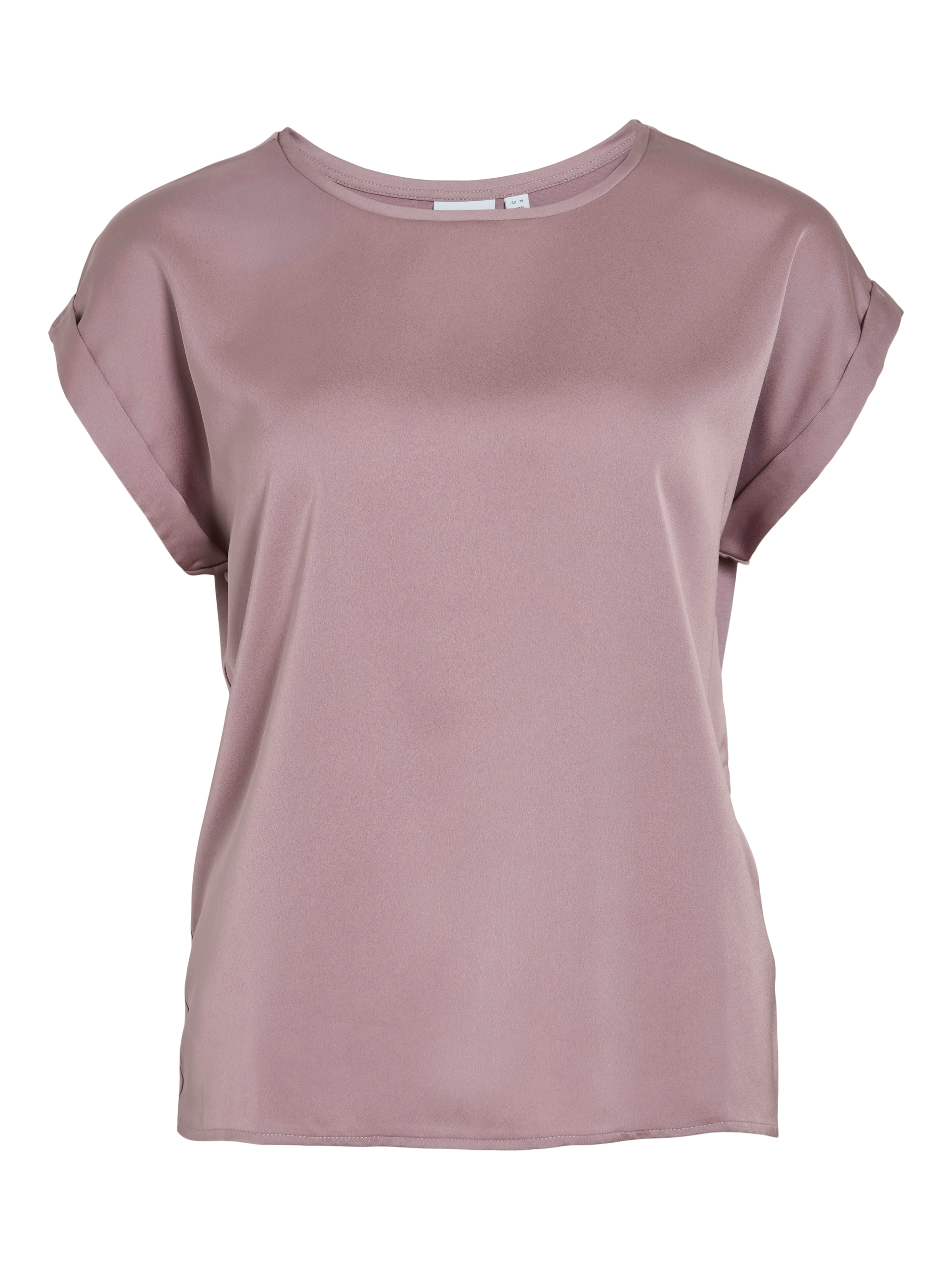 Vila Kurzarmshirt »VIELLETTE S/S SATIN TOP - NOOS«, Satin Optik