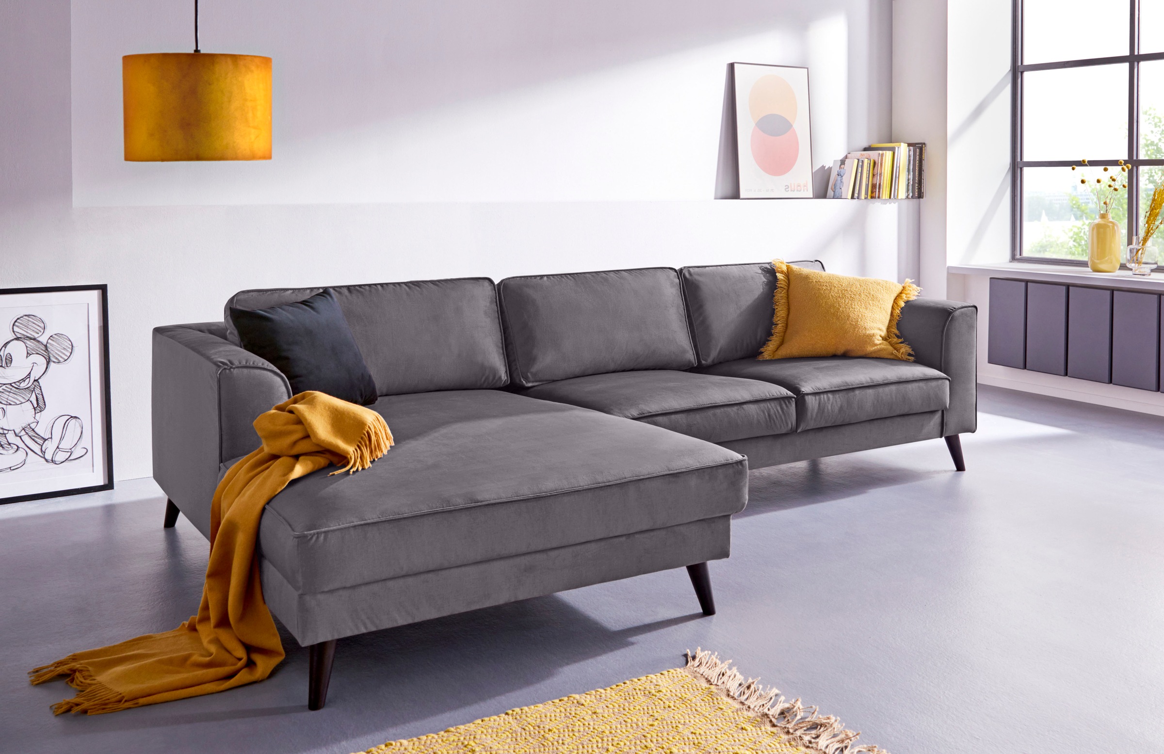 Home affaire Ecksofa "Lumber Jack, elegant und bequem, Breite 280, hoher Fu günstig online kaufen