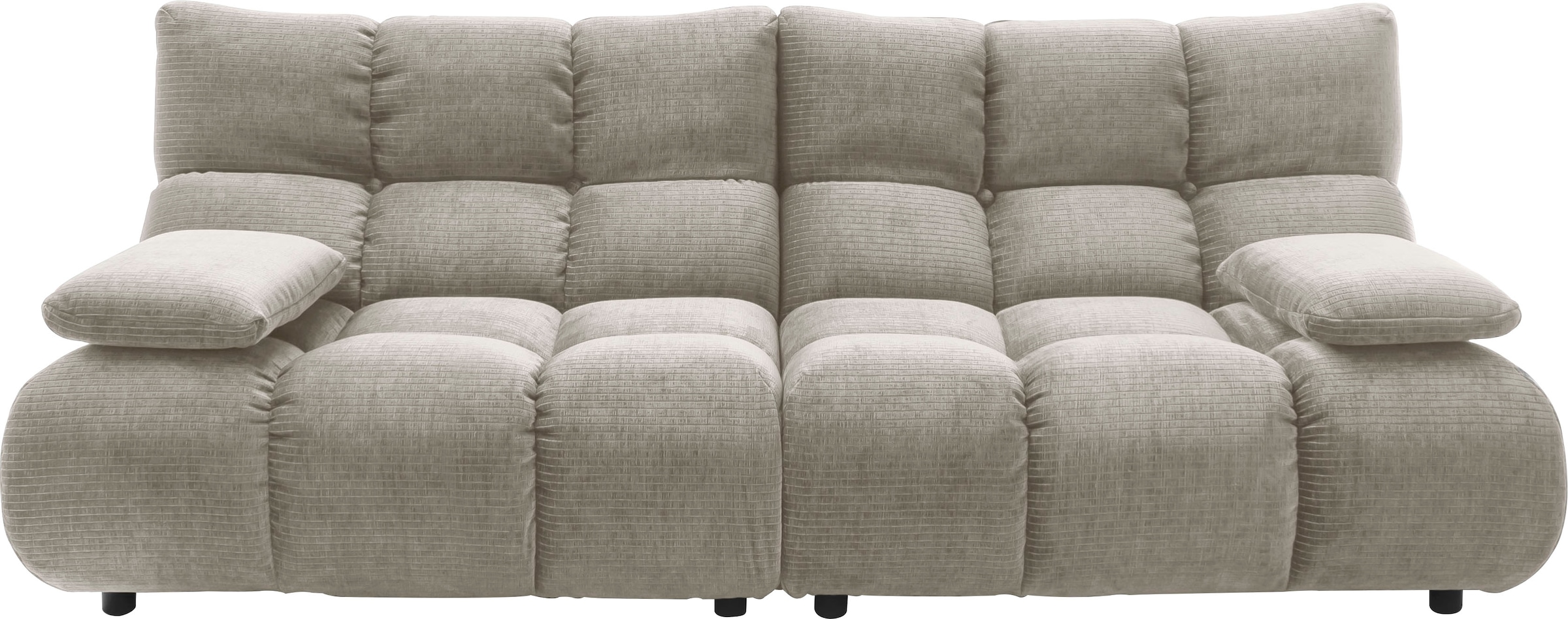 Home affaire 3-Sitzer »Cozy Bubble, mit klappbaren Armlehnen, Breite 220cm« mit eleganter Steppung, Rundumbezug & weicher Polsterung