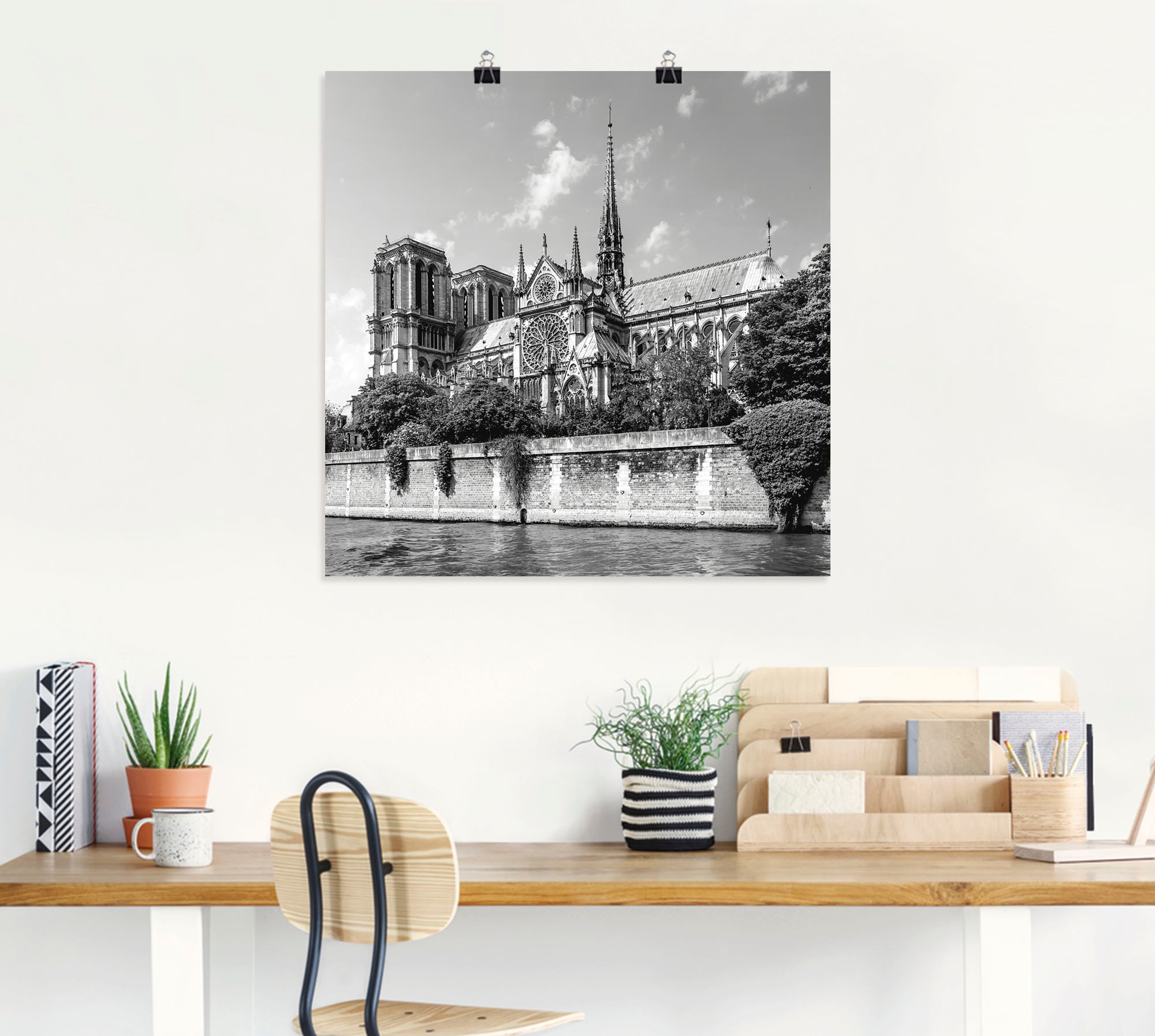 Artland Wandbild »Paris Kathedrale Notre-Dame«, Gebäude, (1 St.), als Alubild, Leinwandbild, Wandaufkleber oder Poster in versch. Größen