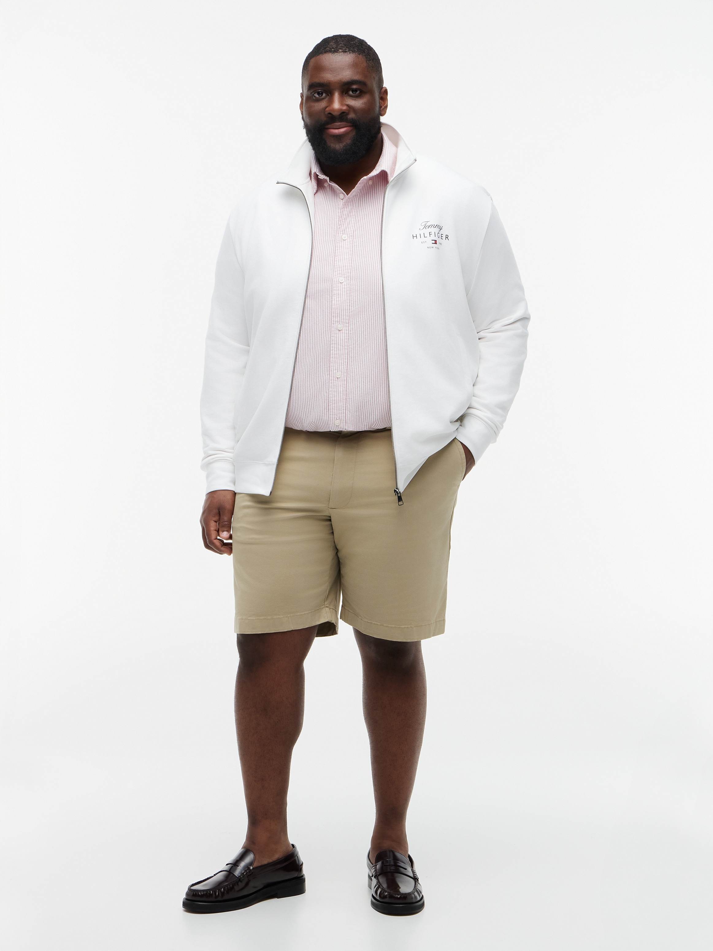 Tommy Hilfiger Big & Tall Sweatjacke »BT-SCRIPT STACK STAND COLLAR« Große Größen