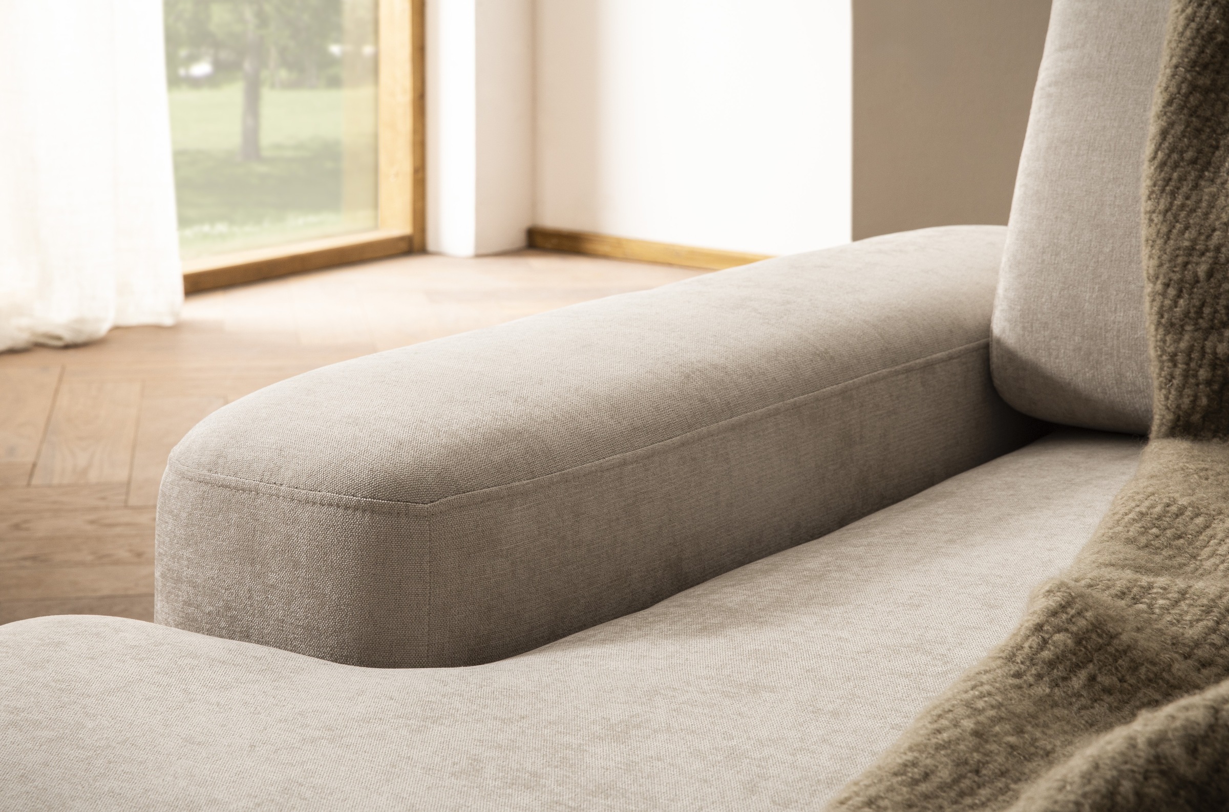 INOSIGN Ecksofa »TORGE (264cm), Schlafsofa in Cord, Samtvelours o Struktur fein, L-Form«, Schlaffunktion, Bettkasten, Liegefläche: 125/210 cm