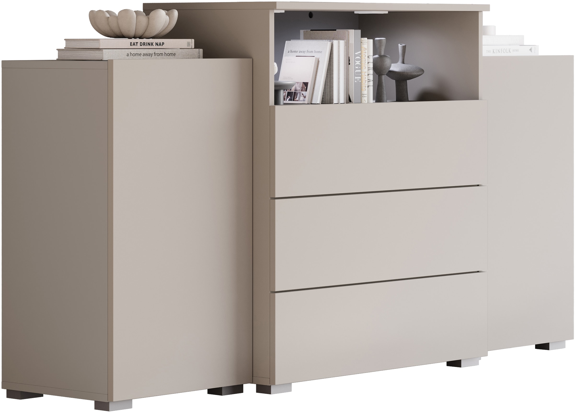 Home affaire Sideboard »URBAN III« Moderne Kommode mit 3 Schubladen und 4 Fächern, Breite 150 cm