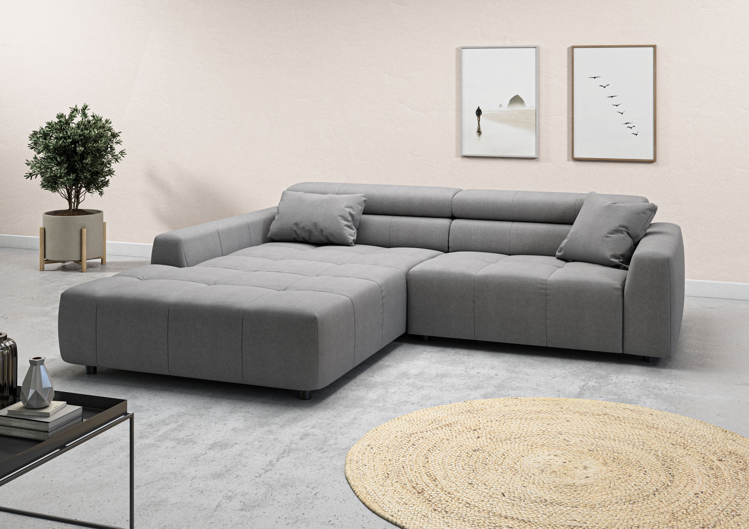 3C Candy Ecksofa »Denver auch mit Cord- und Easy care-Bezug, Kopfteilverste günstig online kaufen
