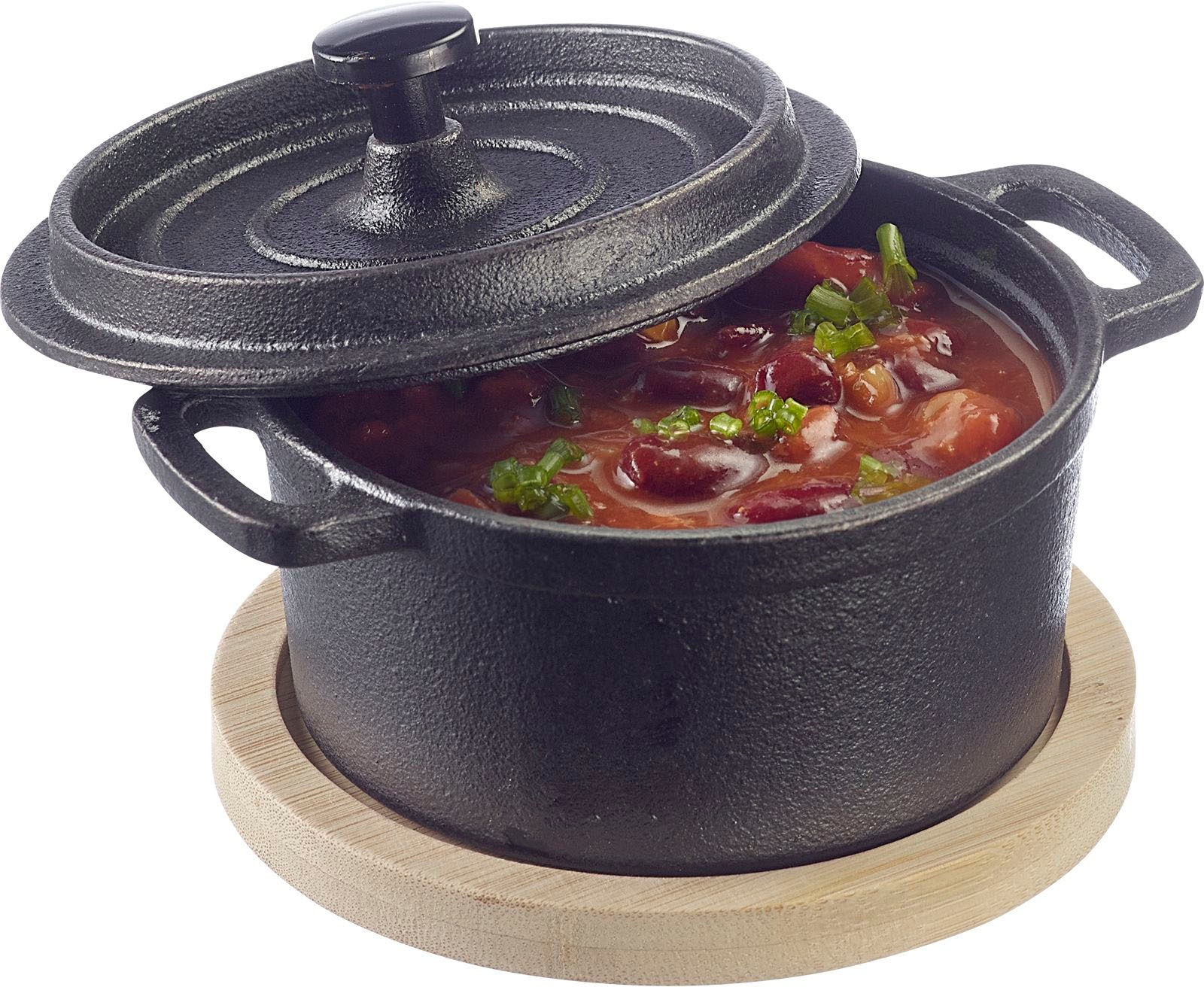 Gusseiserner Topf mit Deckel »Tapas + Friends«, 250 ml
