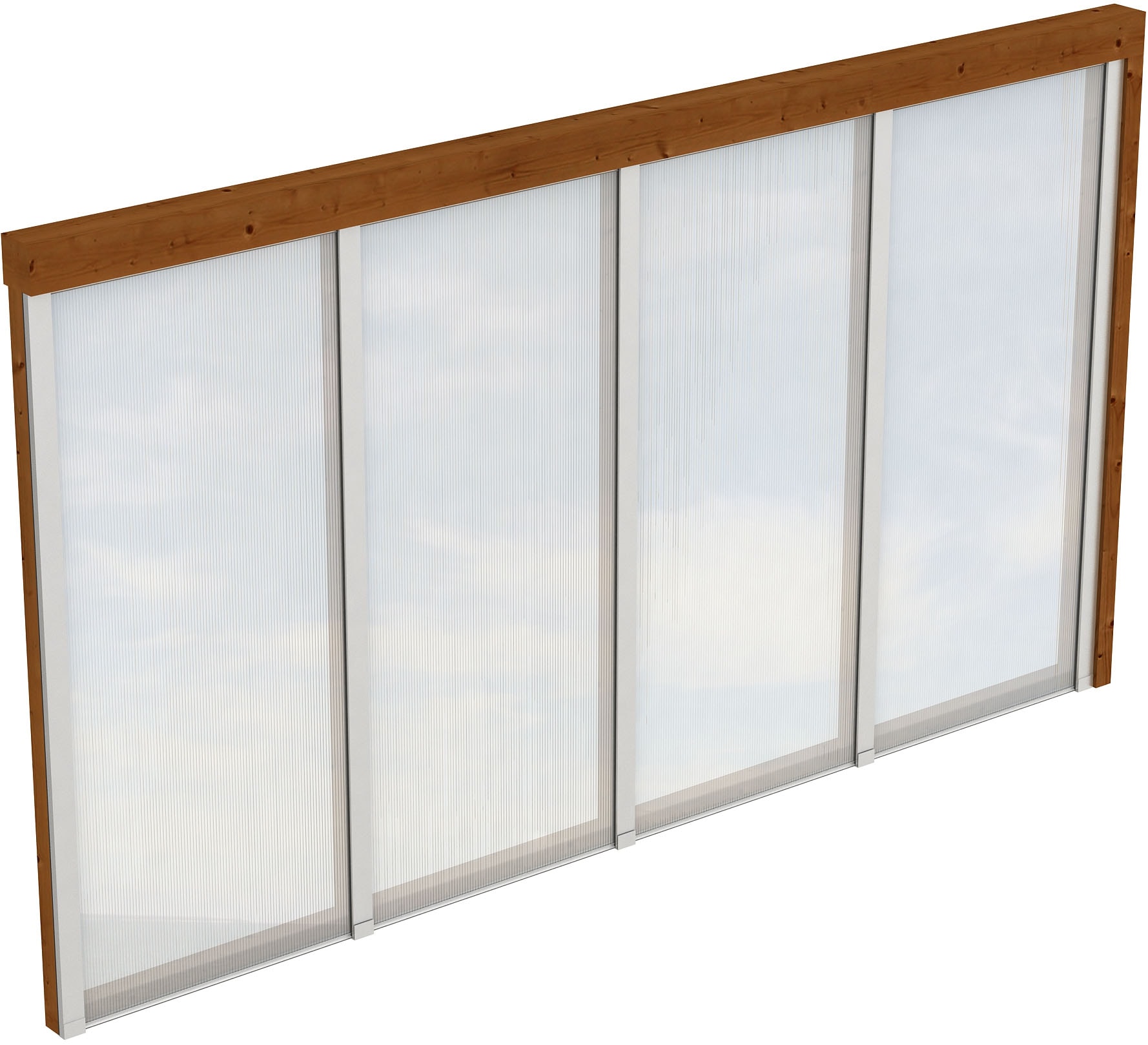 Skanholz Carport-Seitenwand, m. Polycarbonat, Wandanbau
