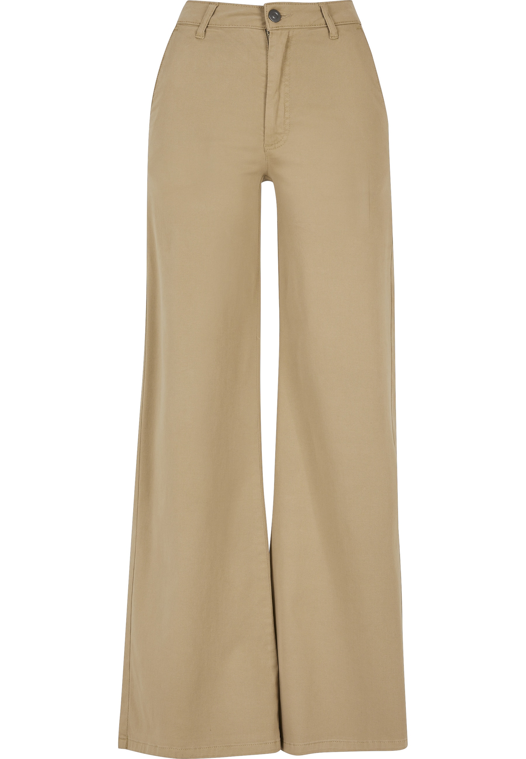 URBAN CLASSICS Chinos »Urban Classics Damen Ladies High Waist Wide Leg Chino Pants«