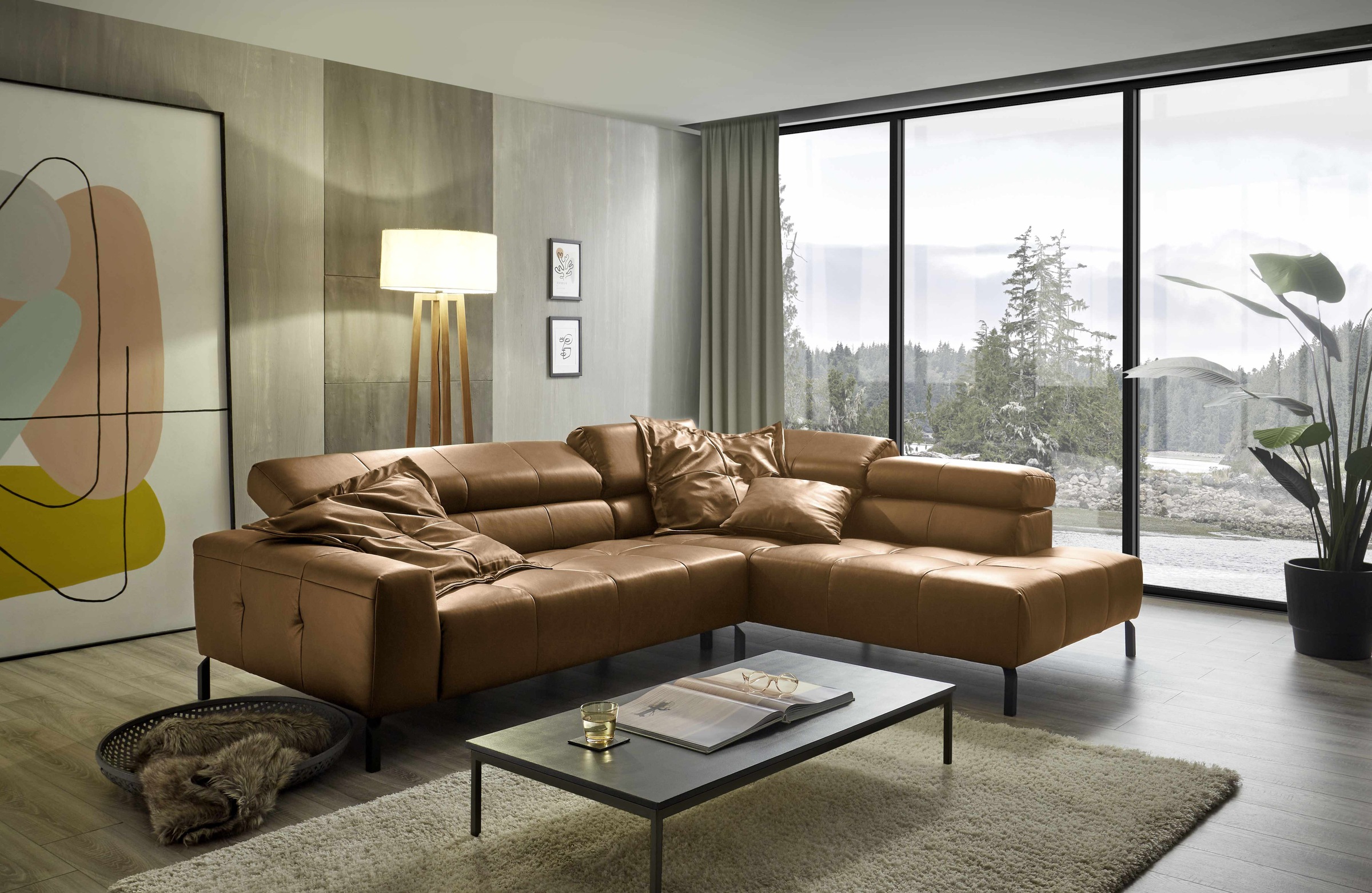 Home affaire Ecksofa »Claya, L-Form, incl. Kopfteilverstellung, Breite 276 günstig online kaufen