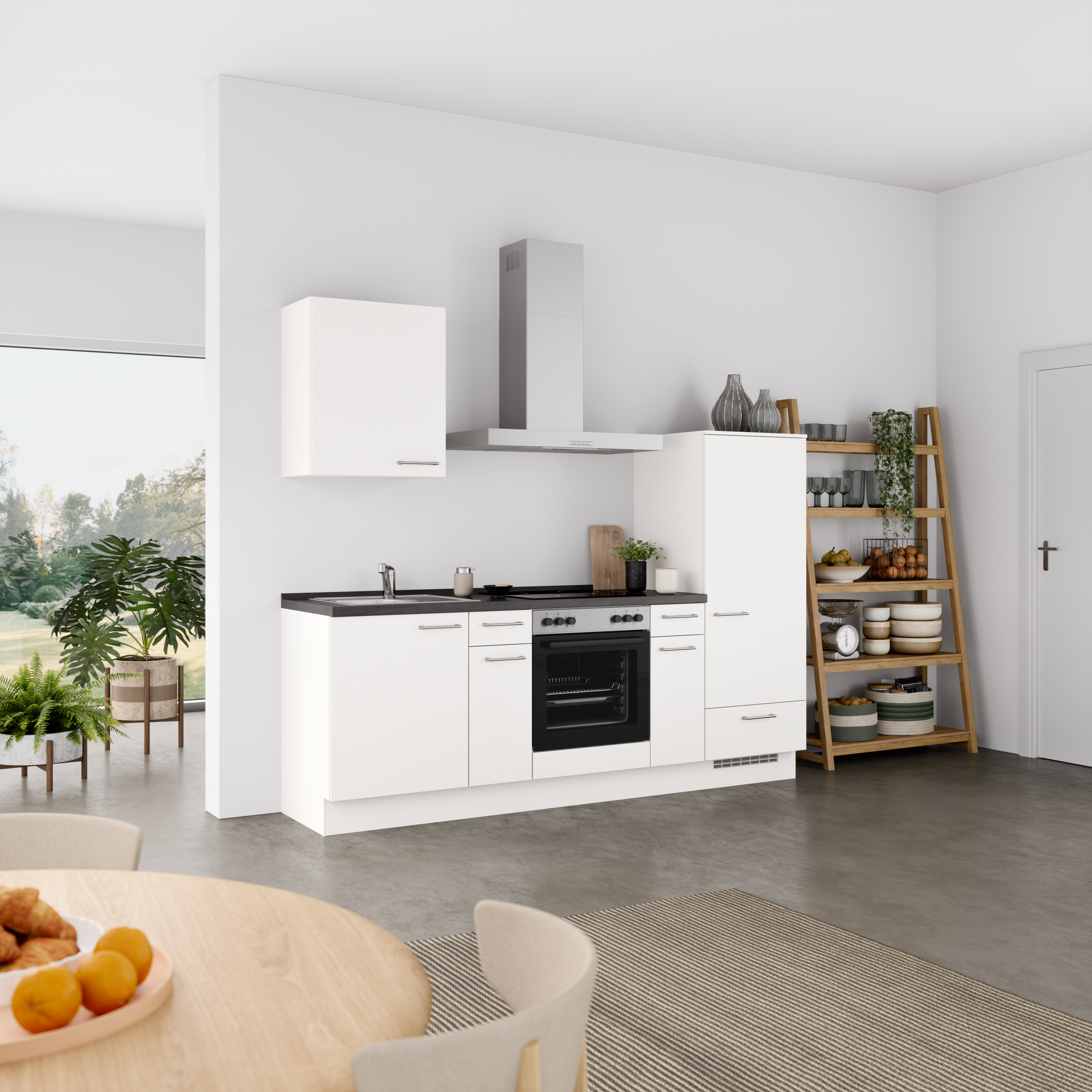 nobilia® Küchenzeile »"Laser I", Ausrichtung wählbar, Breite 240 cm« vormon günstig online kaufen