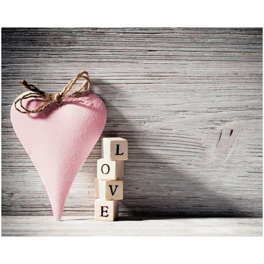 Home affaire Leinwandbild »Heart Love Pink«, 50/40 cm