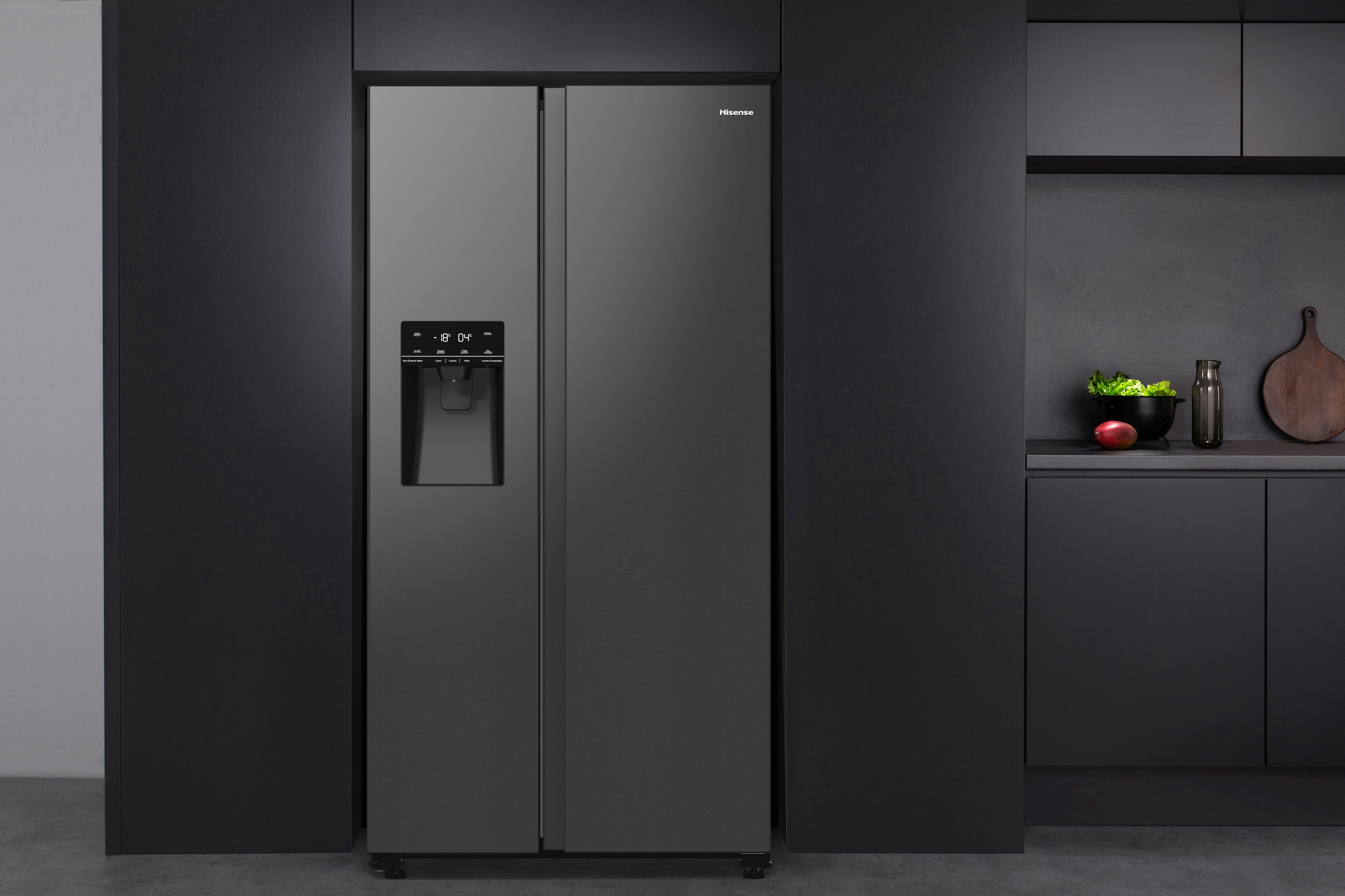 Hisense Side-by-Side »RSIM535AFE«, Wasser-/Eisspender, NoFrost, mit Wassertank, Made in Europe
