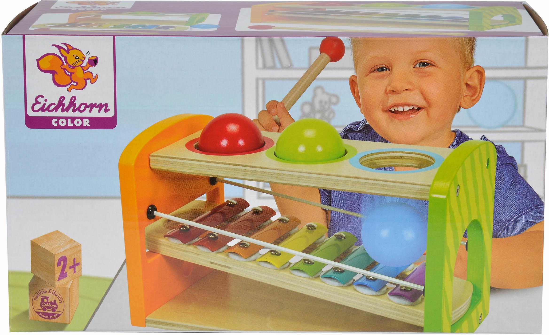 Eichhorn Spielzeug-Musikinstrument »Color, Xylophon Klopfbank«, aus Holz