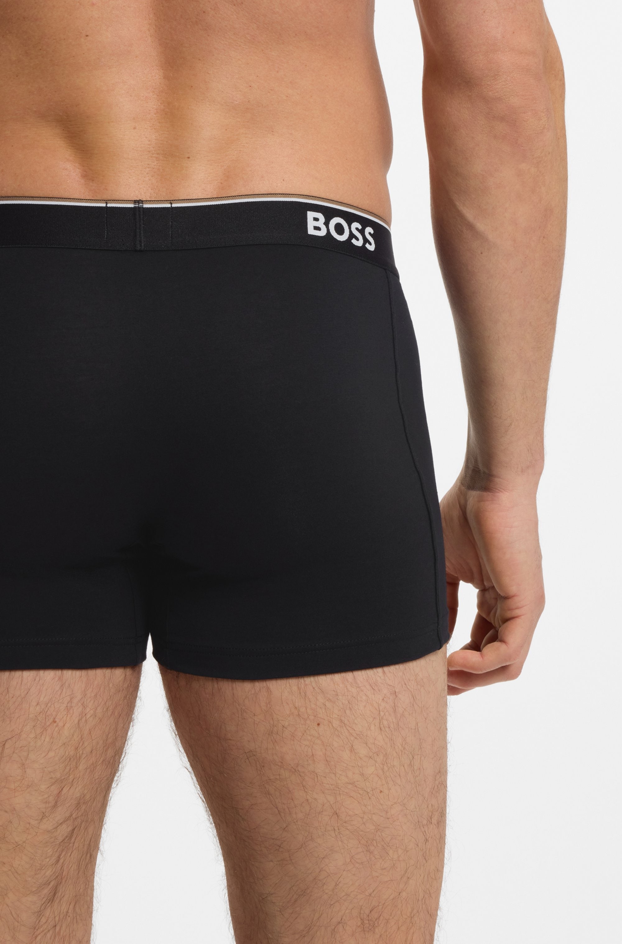 BOSS Langer Boxer »Brief 3 PACK« mit farblich passendem Webbund