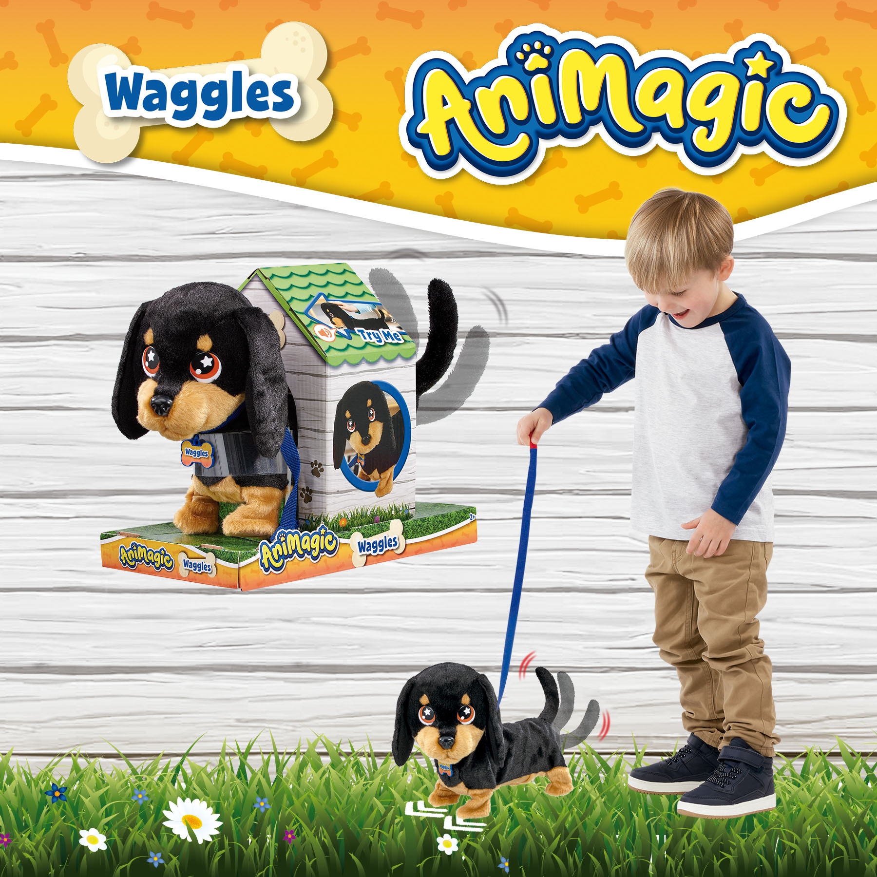 Goliath® Plüschfigur »Animagic Dackel«, mit Funktionen