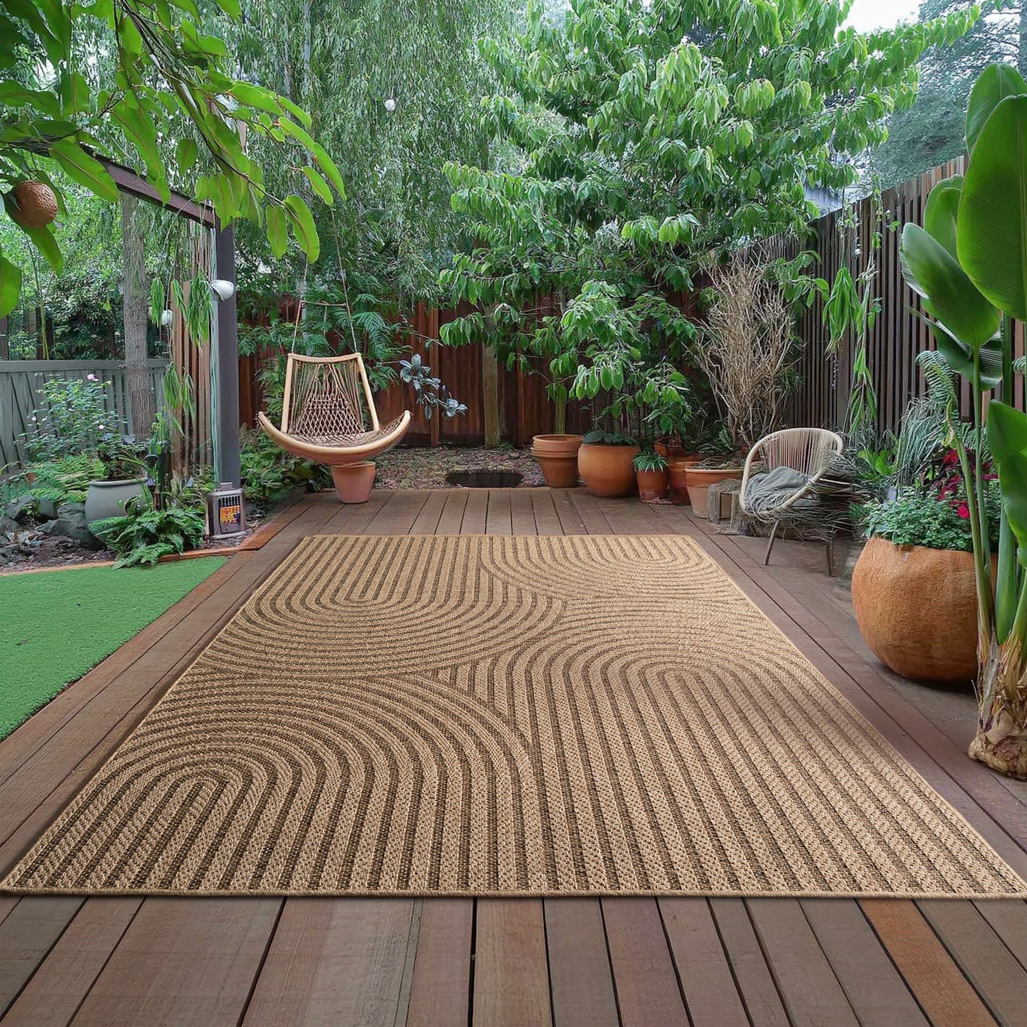 Ayyildiz Teppiche Outdoorteppich »TIMBER 1401«, rechteckig, 5 mm Höhe