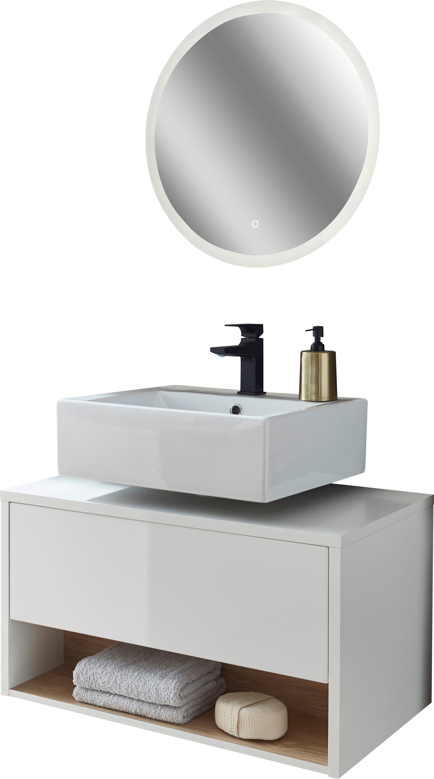 PLACES OF STYLE Badmöbel-Set »Studio Line, Bad im modernen Design, 2-teilig günstig online kaufen