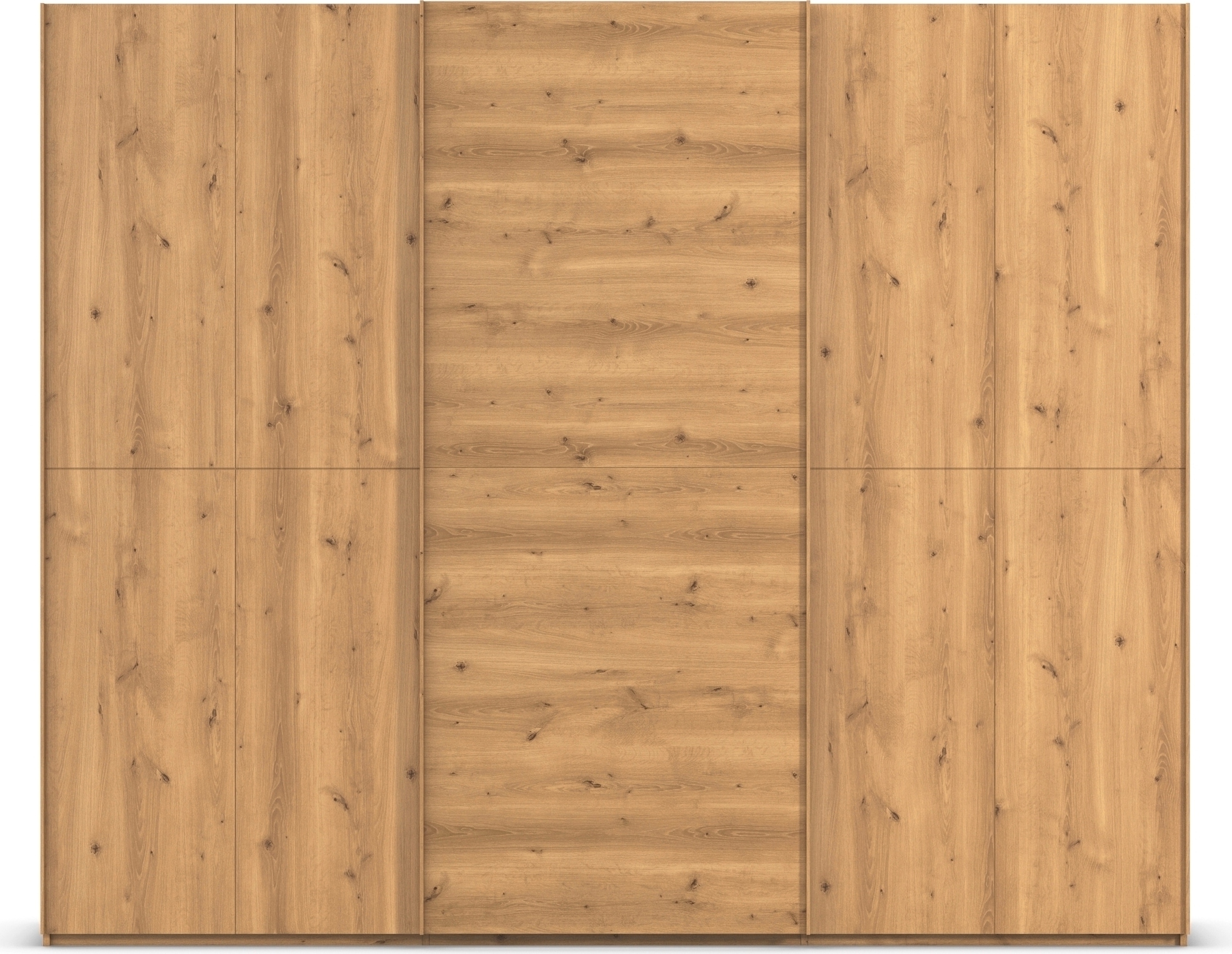 rauch Schwebetürenschrank »Kleiderschrank Schrank Garderobe Schlafzimmerschrank SCALE-WOOD«, senkrecht geteilte Türen in robuster massiver Asteiche MADE IN GERMANY