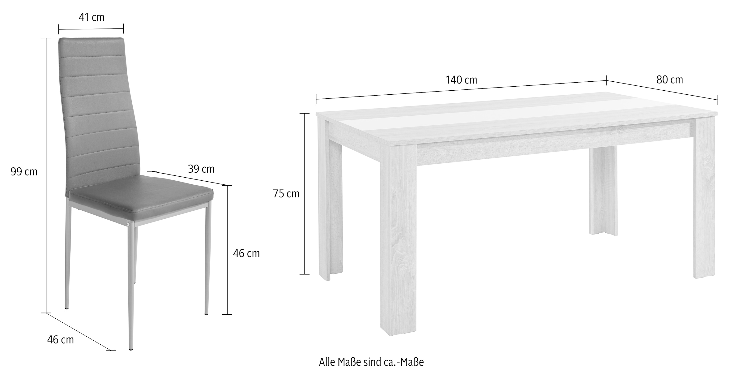 Home affaire Essgruppe »Pluto«, (Set, 5 tlg.)