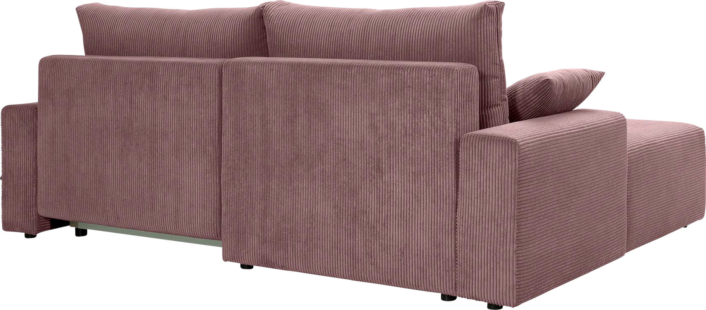 exxpo - sofa fashion Ecksofa »Orinoko, aktuelles Design und hoher Sitzkomfort, L-Form«, inkl. Bettfunktion und Bettkasten, schöne Farben im angesagten Cord