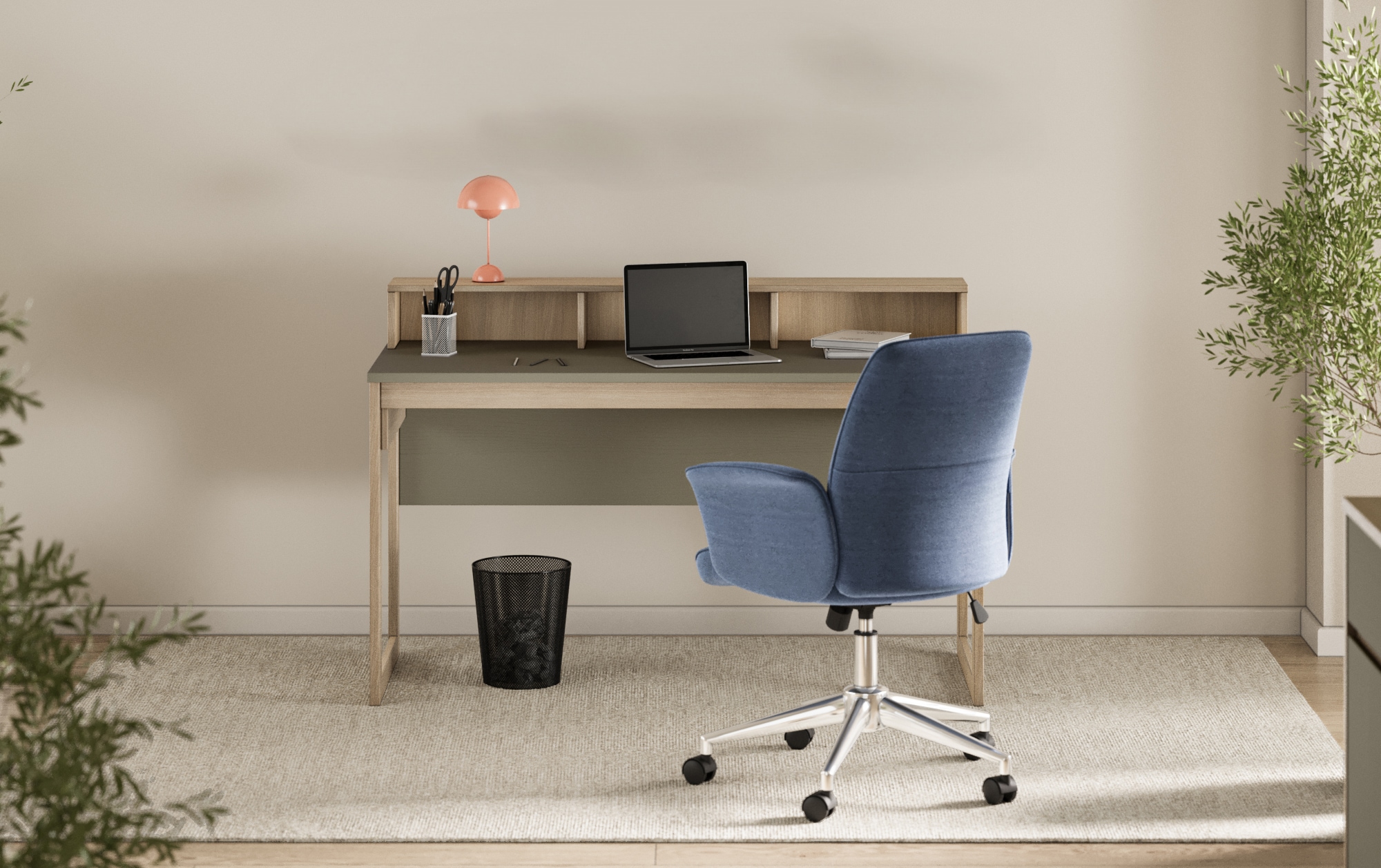 Home affaire Schreibtisch »Stranda, Arbeitstisch im Skandi Style, Bürotisch in zwei Farben« moderner Computertisch, wohnliches Home Office