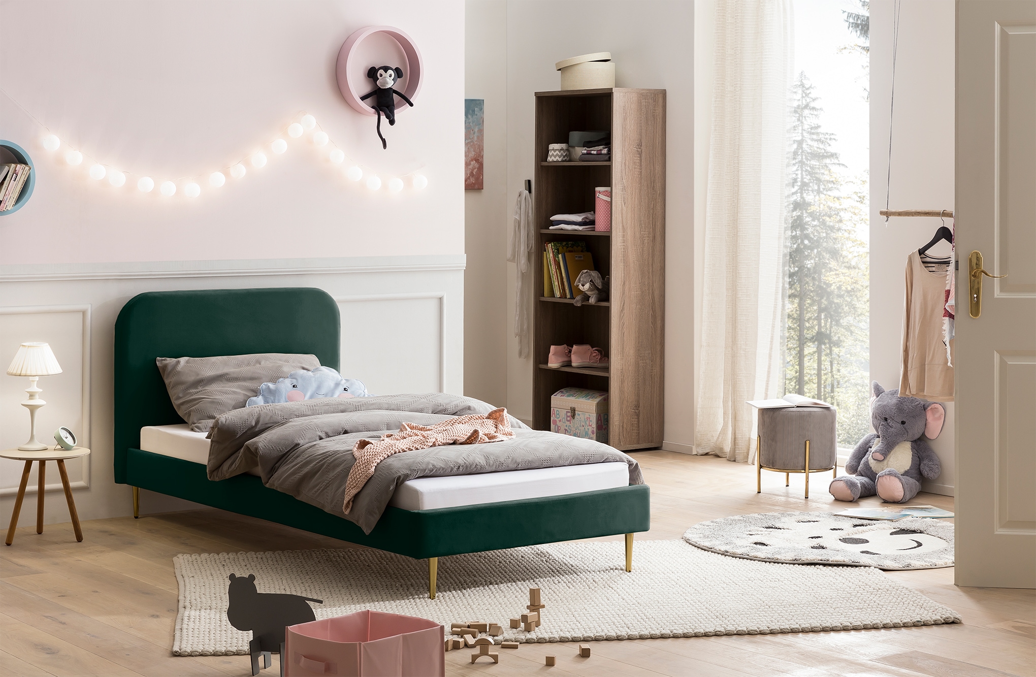 SalesFever Polsterbett, Beine Chrom goldfarben