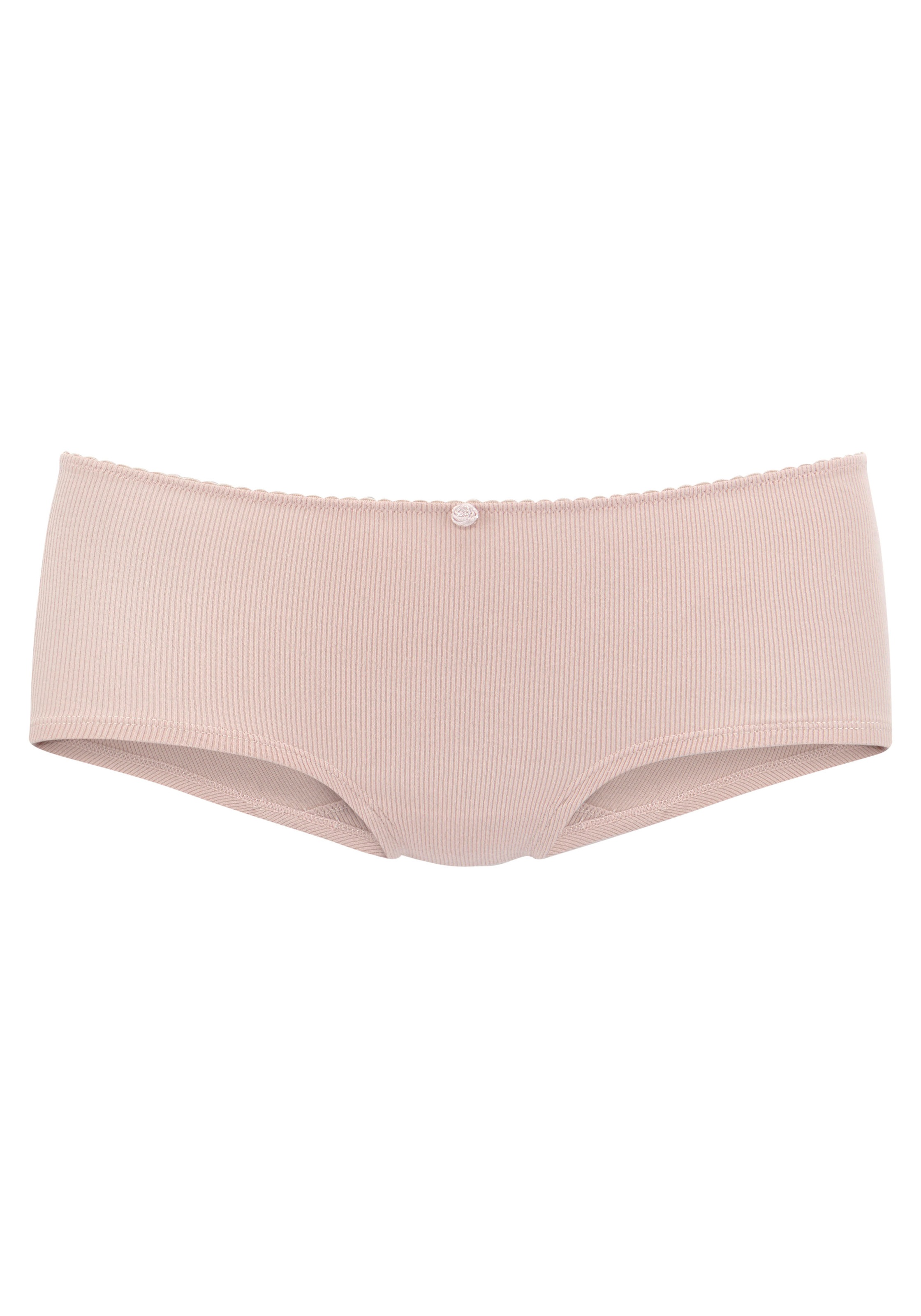 Vivance Panty, (3er-Pack), aus weicher und elastischer Rippware, mit zartem Röschen vorn