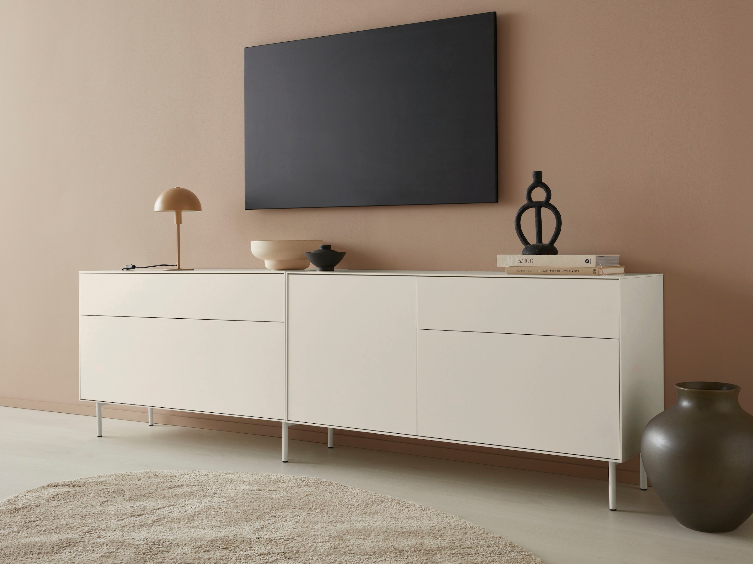 LeGer Home by Lena Gercke Lowboard »Essentials«, Breite: 127 cm, MDF lackiert, Push-to-open-Funktion