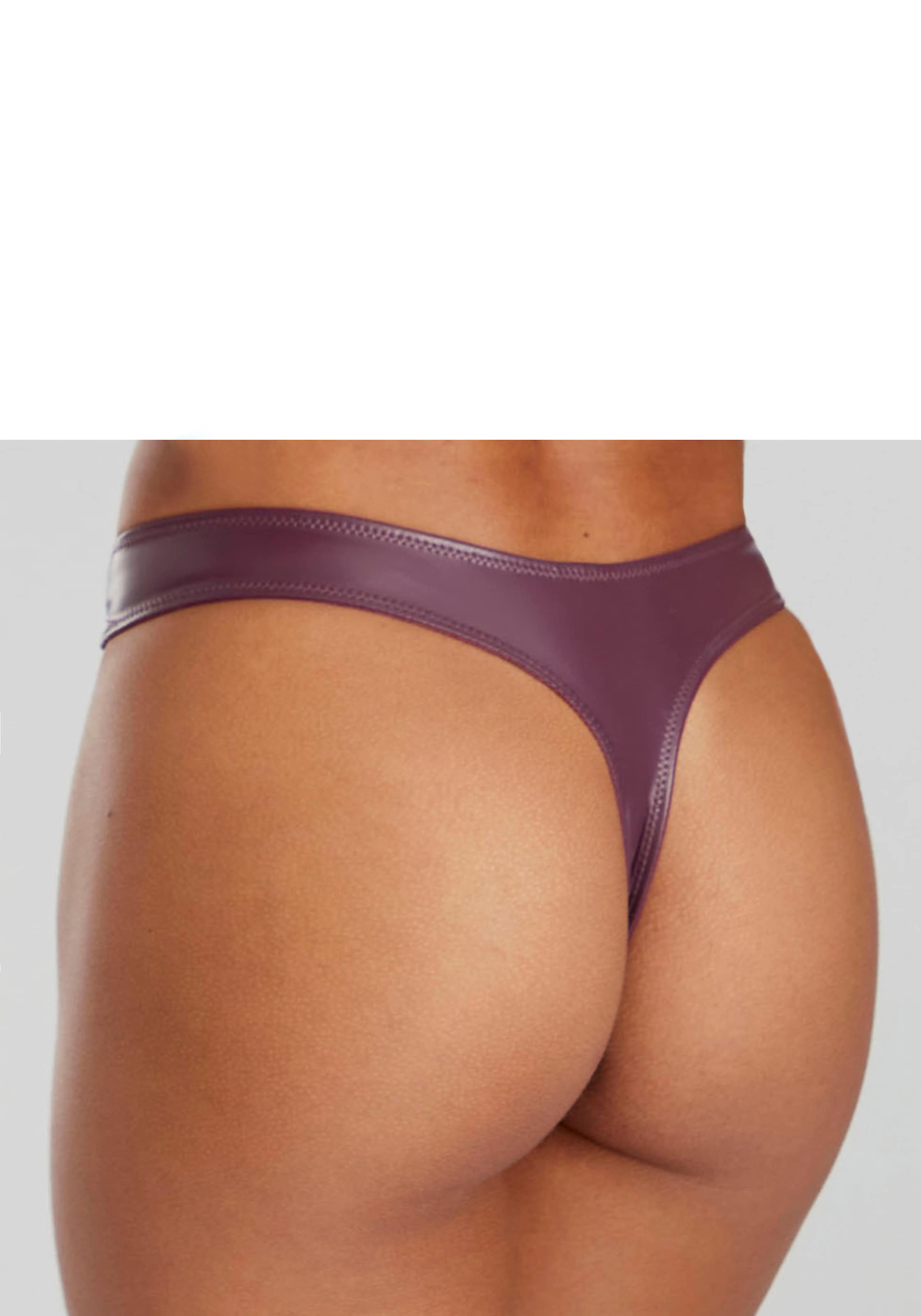 petite fleur gold String, in Leder-Optik mit Reißverschluss (Kunstleder)