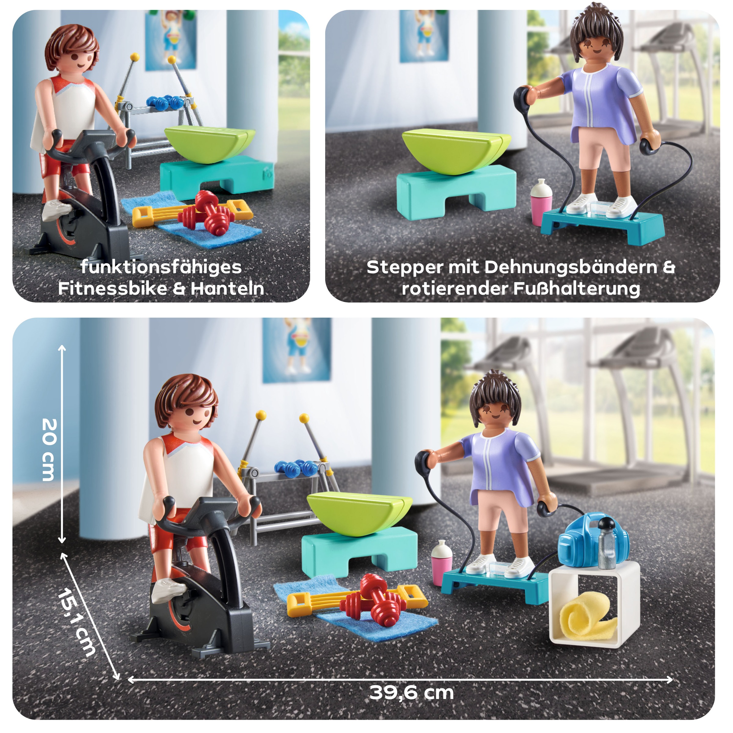 Playmobil® Konstruktions-Spielset »Fitnesstraining (71806), Playmobil My Life«, (32 St.), Made in Europe