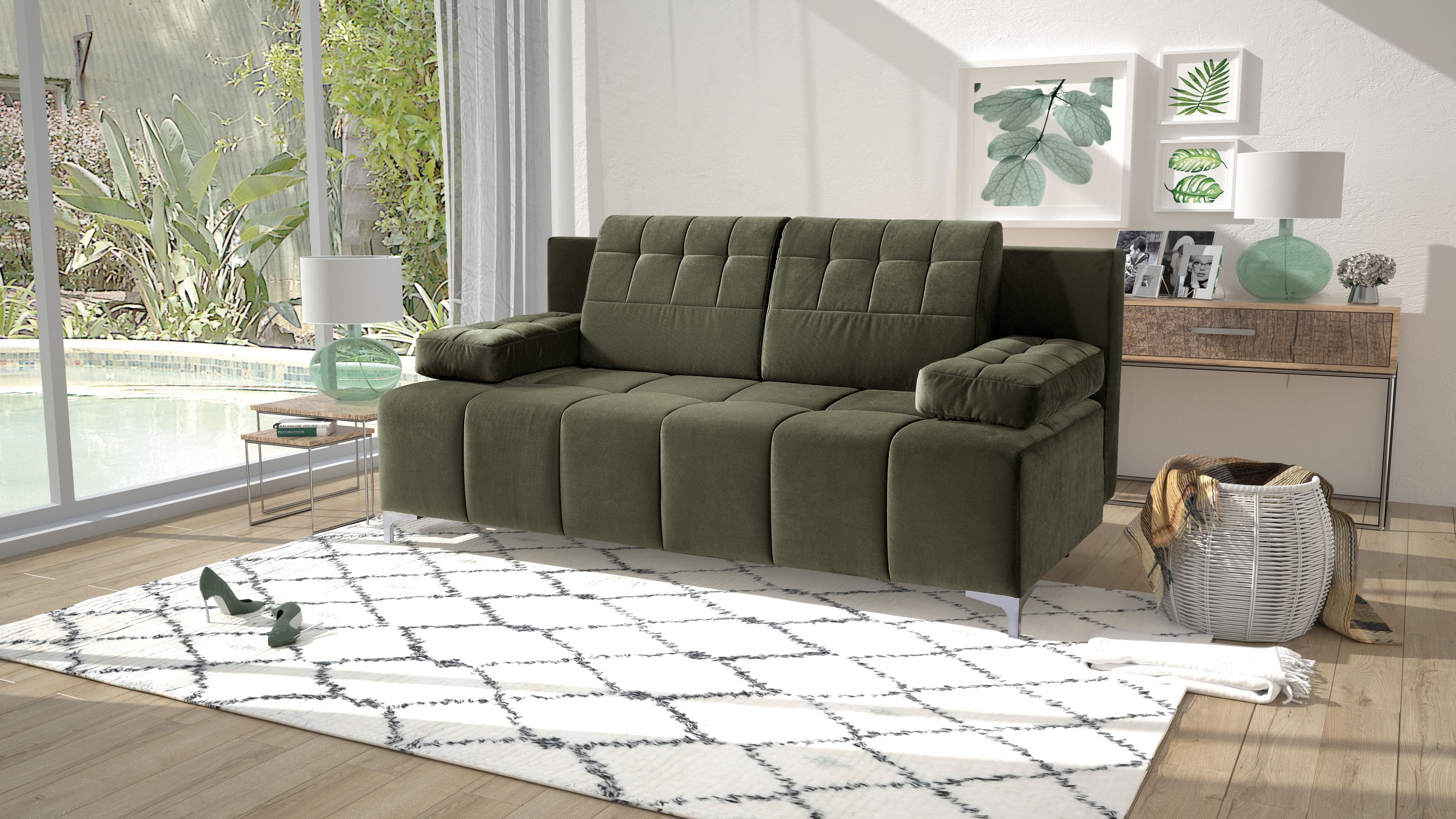 exxpo - sofa fashion 3-Sitzer »Schlafsofa mit Bettfunktion, Bettkasten, mit günstig online kaufen