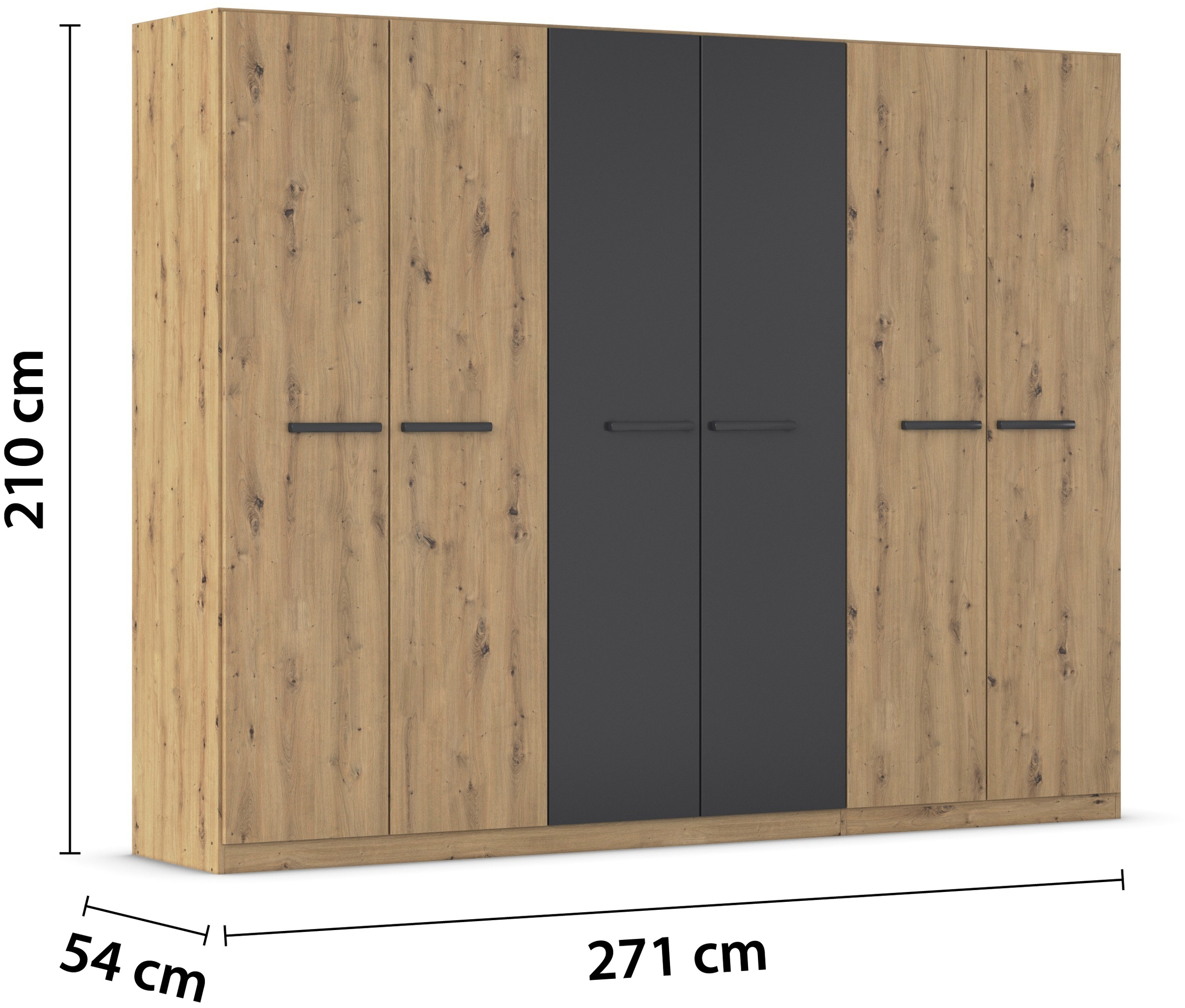 rauch Drehtürenschrank »Kleiderschrank Schrank Garderobe Garderobenschrank Stauraumwunder MODI«, optional mit Spiegel MADE IN GERMANY