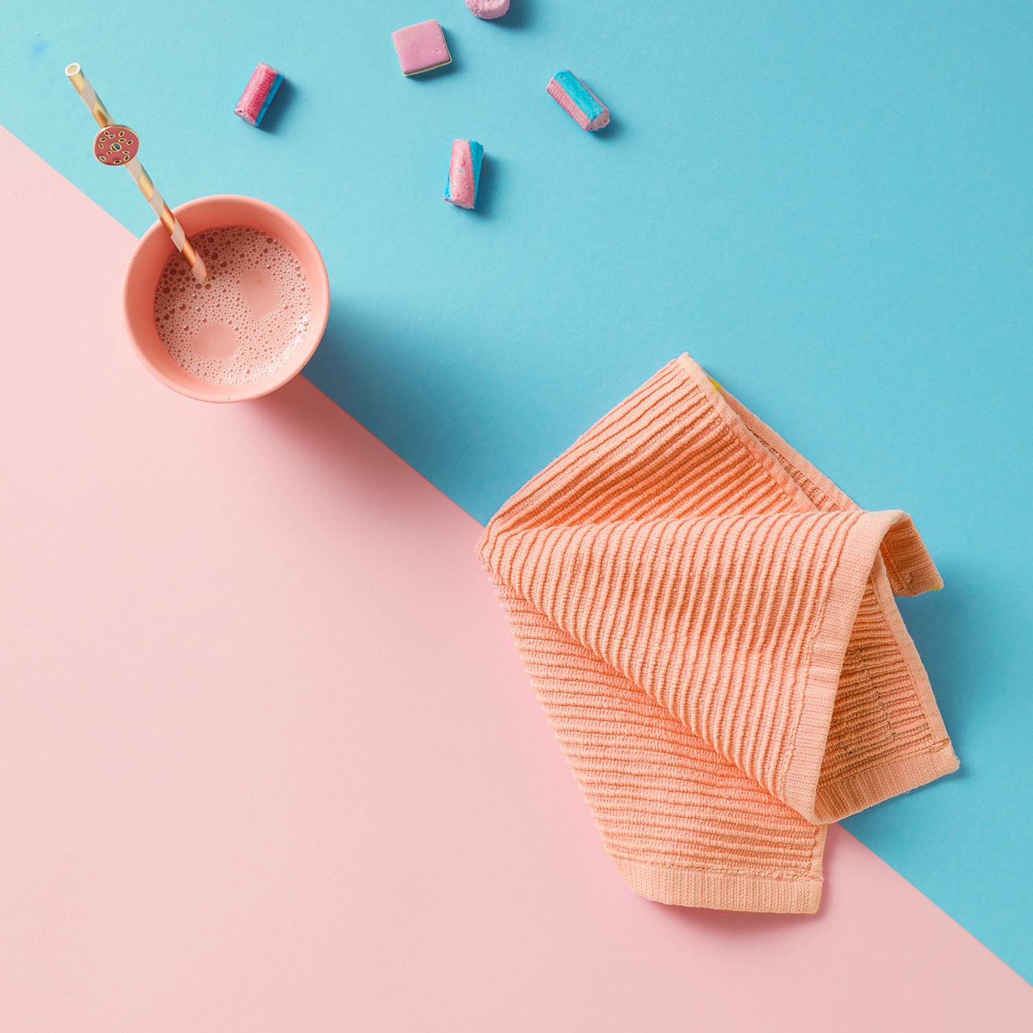 DDDDD Spültuch »DDDDD Basic Geschirrtuch Pastell (4er-Pack)« schnell trocknend, 100% Baumwolle