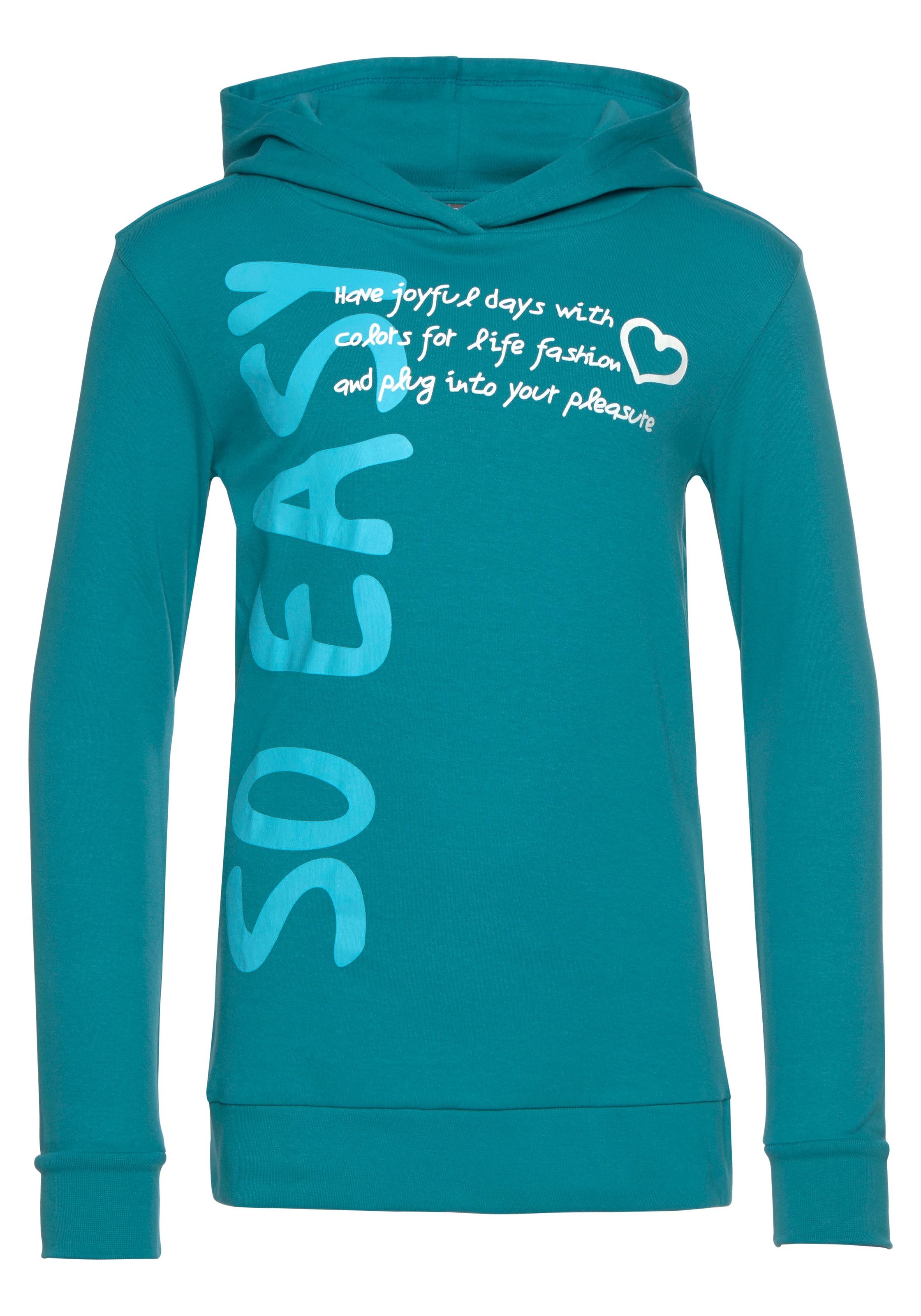 KIDSWORLD Kapuzenshirt »SO EASY - Print« Langarm,  Basic-Passform,  mit modischen Drucken