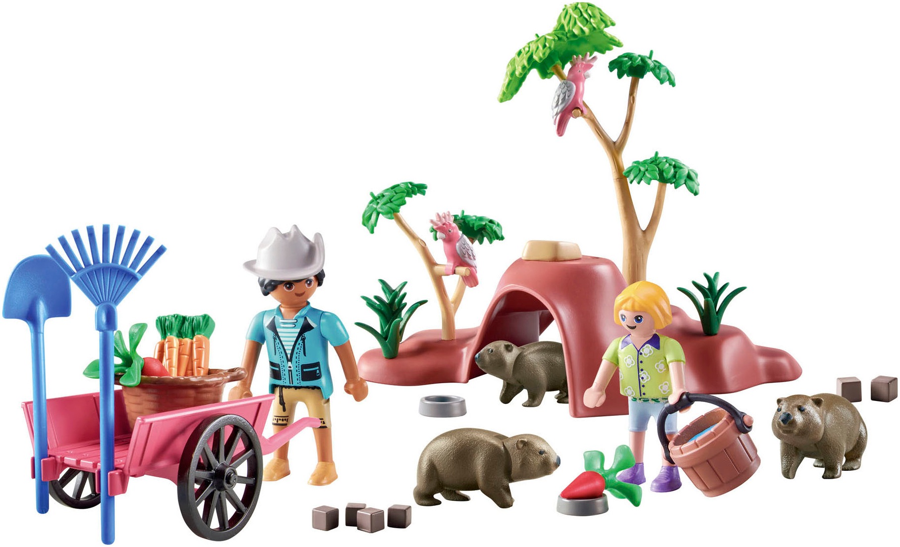 Playmobil® Konstruktions-Spielset »Wombat Unterschlupf (71625), Wiltopia«, (47 St.), Made in Germany