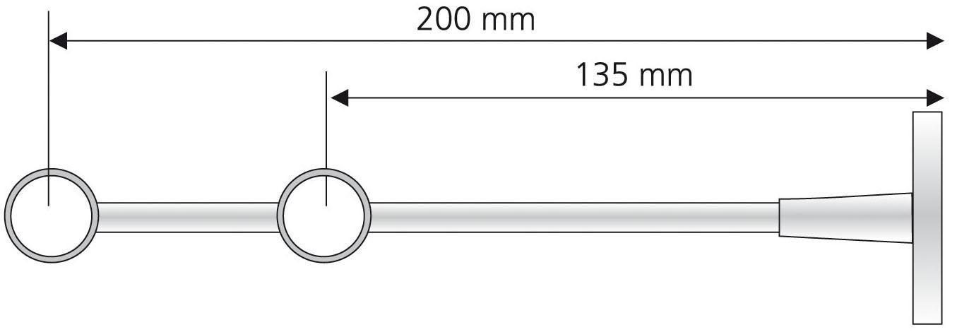 Liedeco Doppelträger, (1 St.), für Gardinenstangen Ø 16 mm
