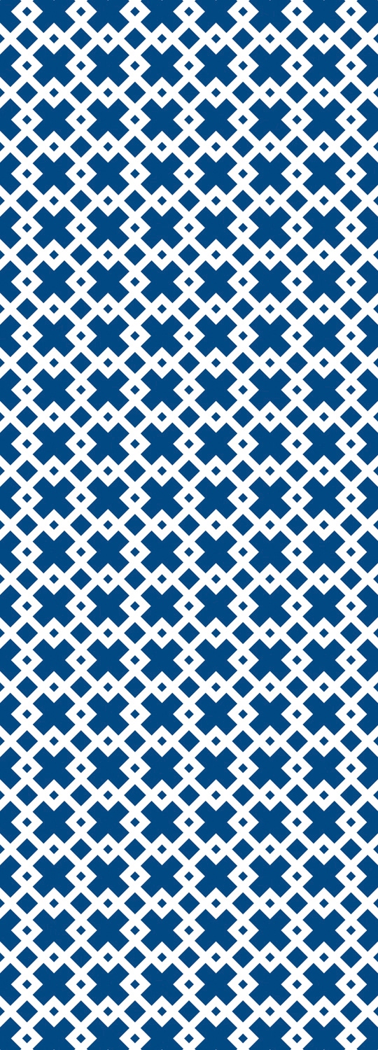 queence Vinyltapete »Muster-Blau«, bedruckt, 90 x 250 cm, selbstklebend günstig online kaufen