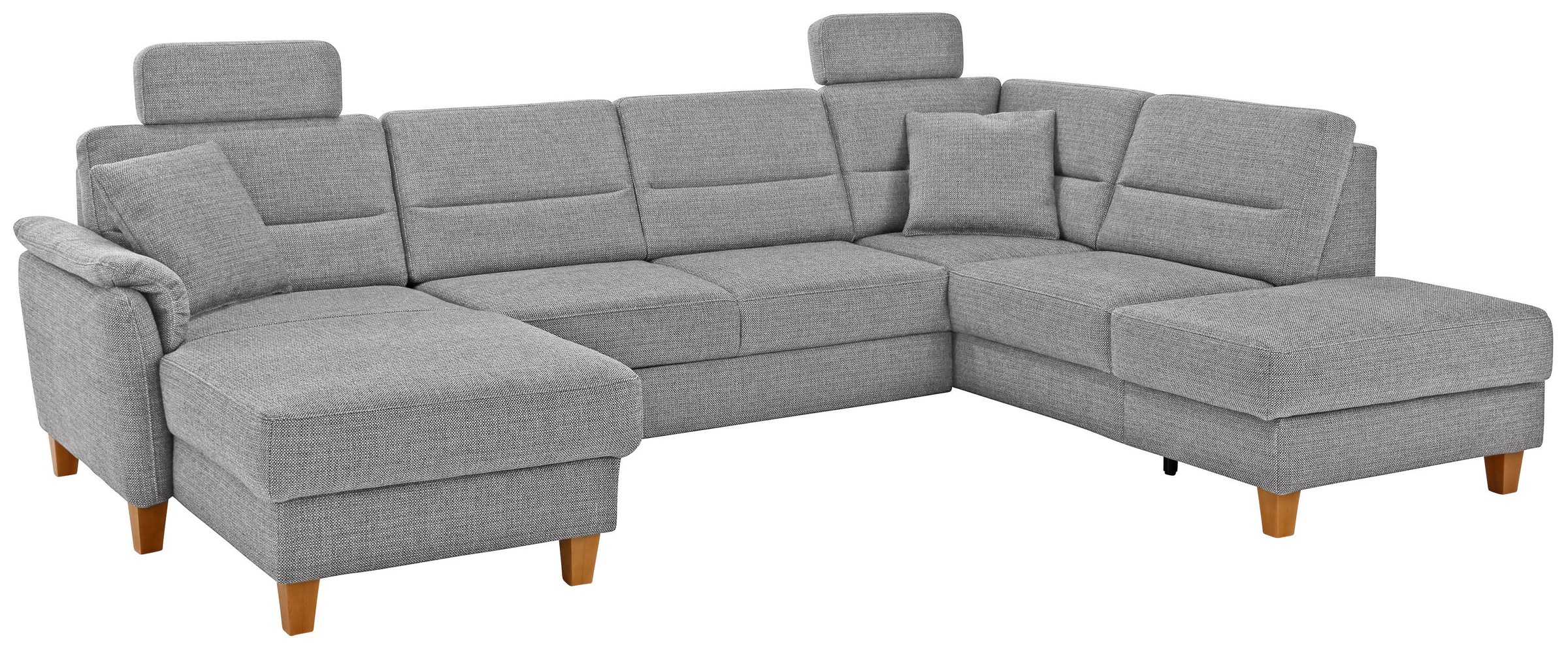 Home affaire Wohnlandschaft »Palmera U-Form, B: 308 cm«, optional Bettfunktion & Bettkasten, Federkern