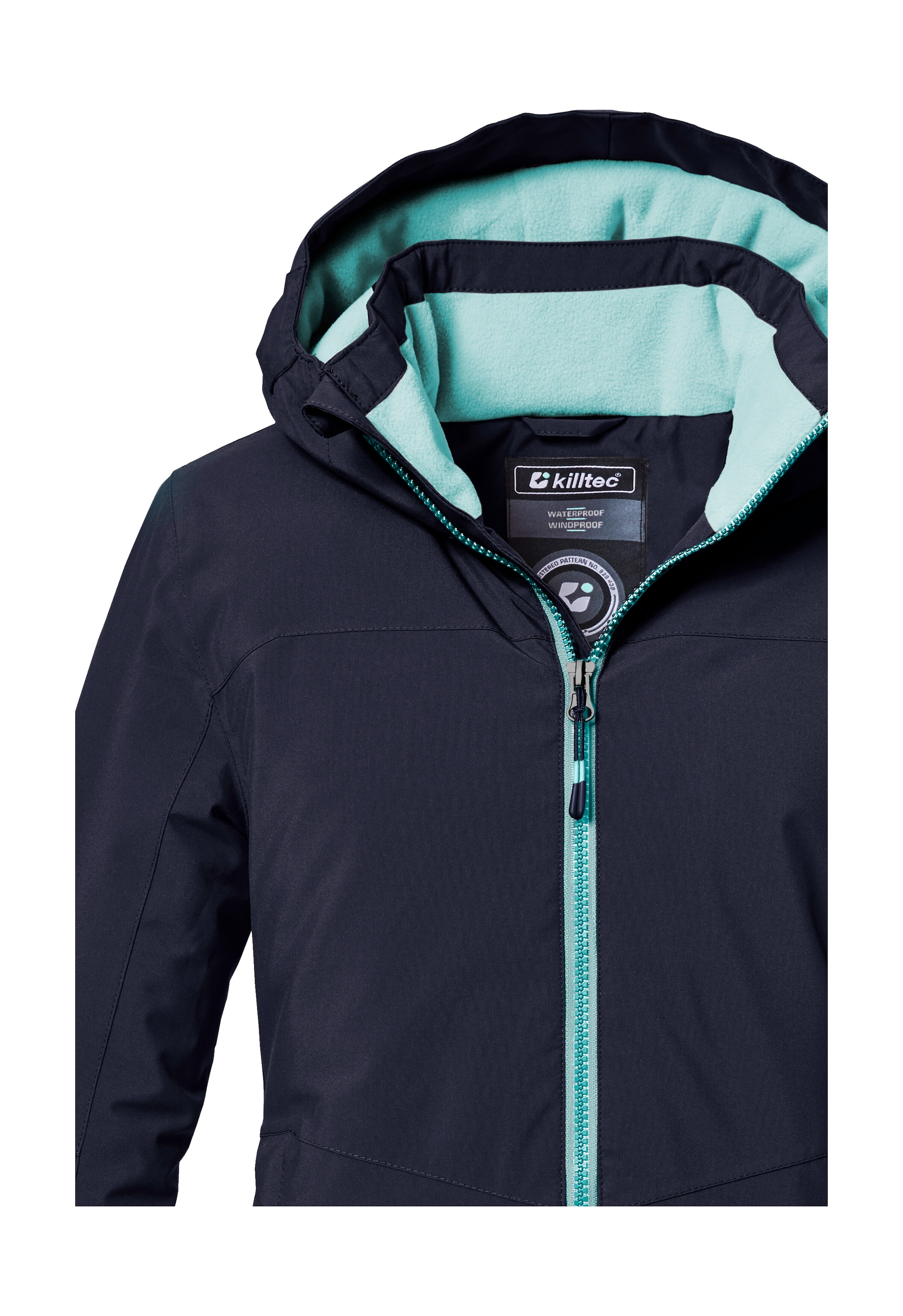 Killtec Funktionsjacke »KOW 352 GRLS JCKT«, Wasserdichte Mädchenjacke mit Kapuze, warmem Fleece und Kinnschutz