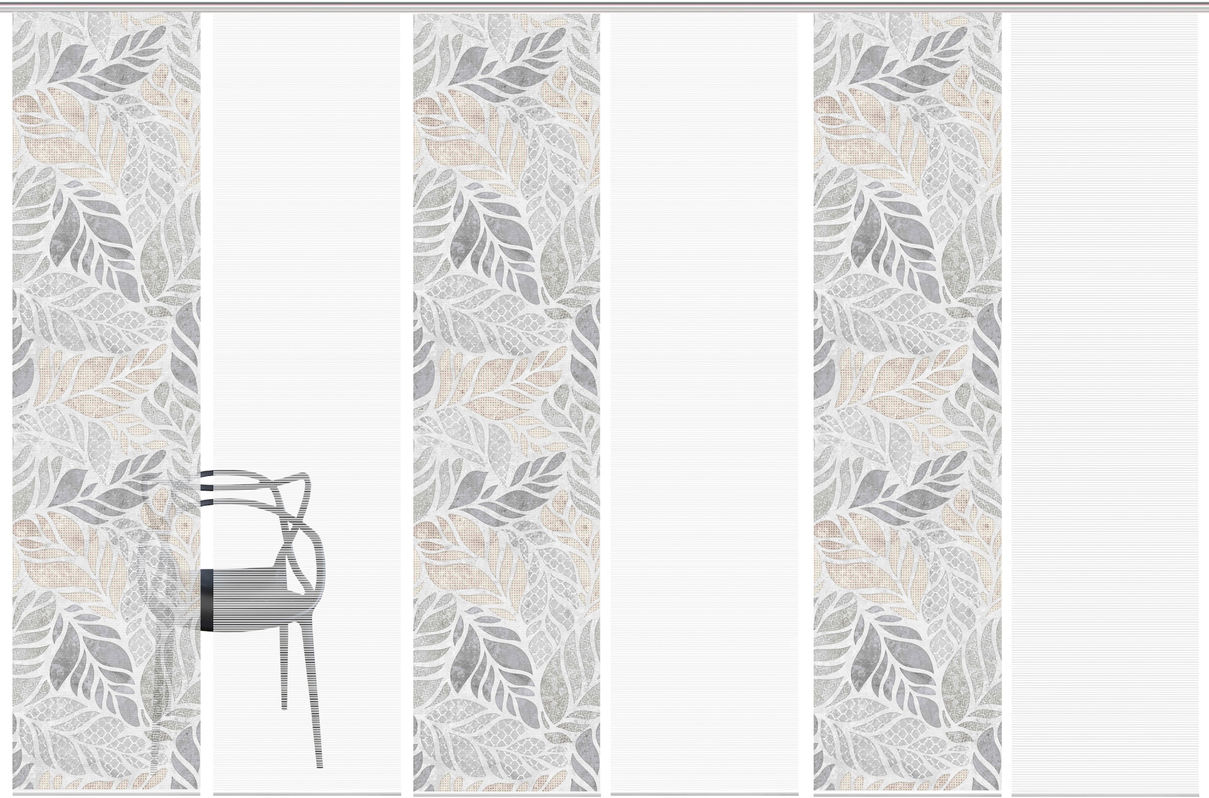 Vision S Schiebegardine »LISIO 6er SET« Paneelwagen 6 Stk. tlg. Schiebevorhang Digidruck 6er Set LISIO