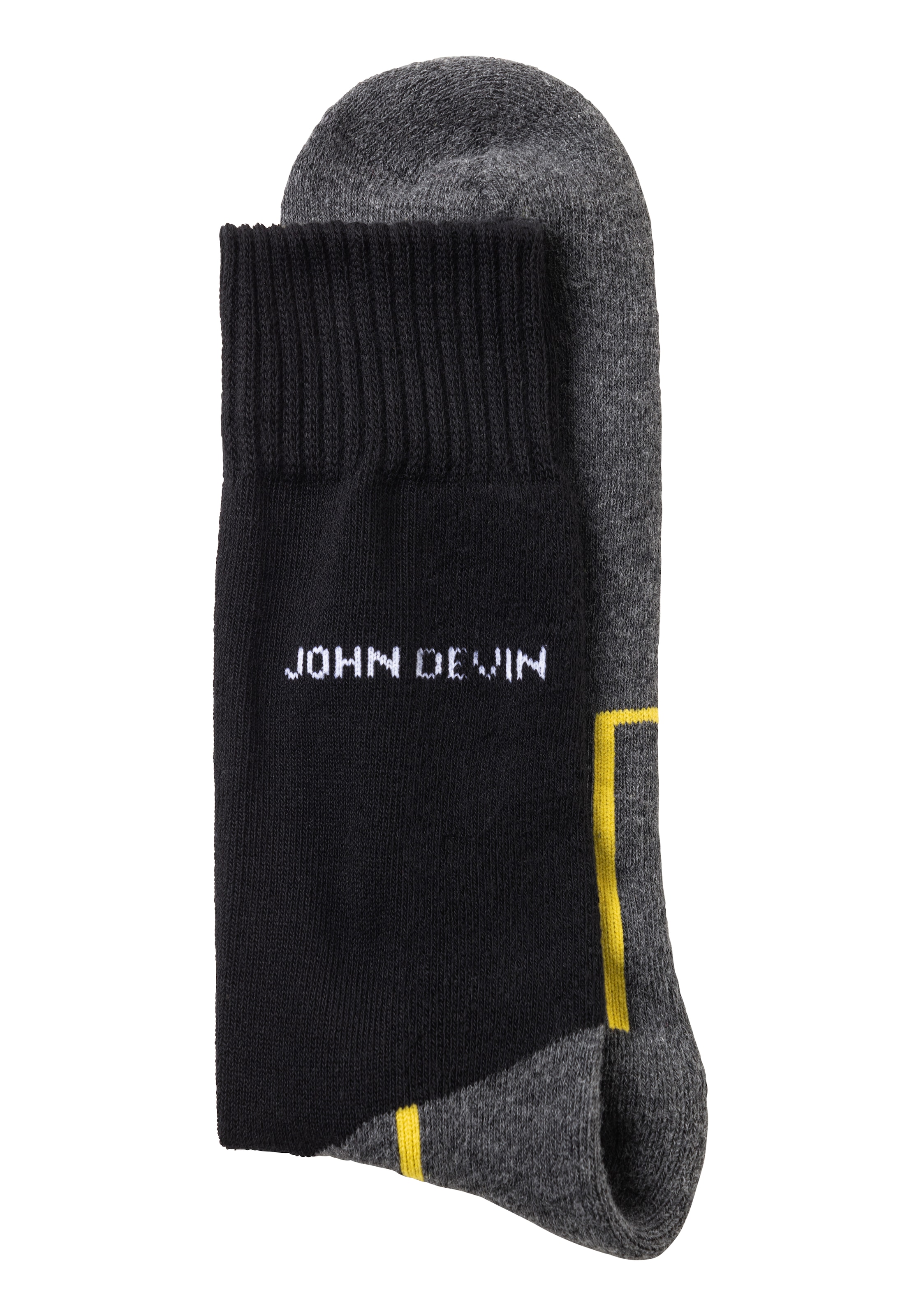 John Devin Funktionssocken, (Packung, 4 Paar), mit Sohlen über Zehen und hoch Fersenplüsch