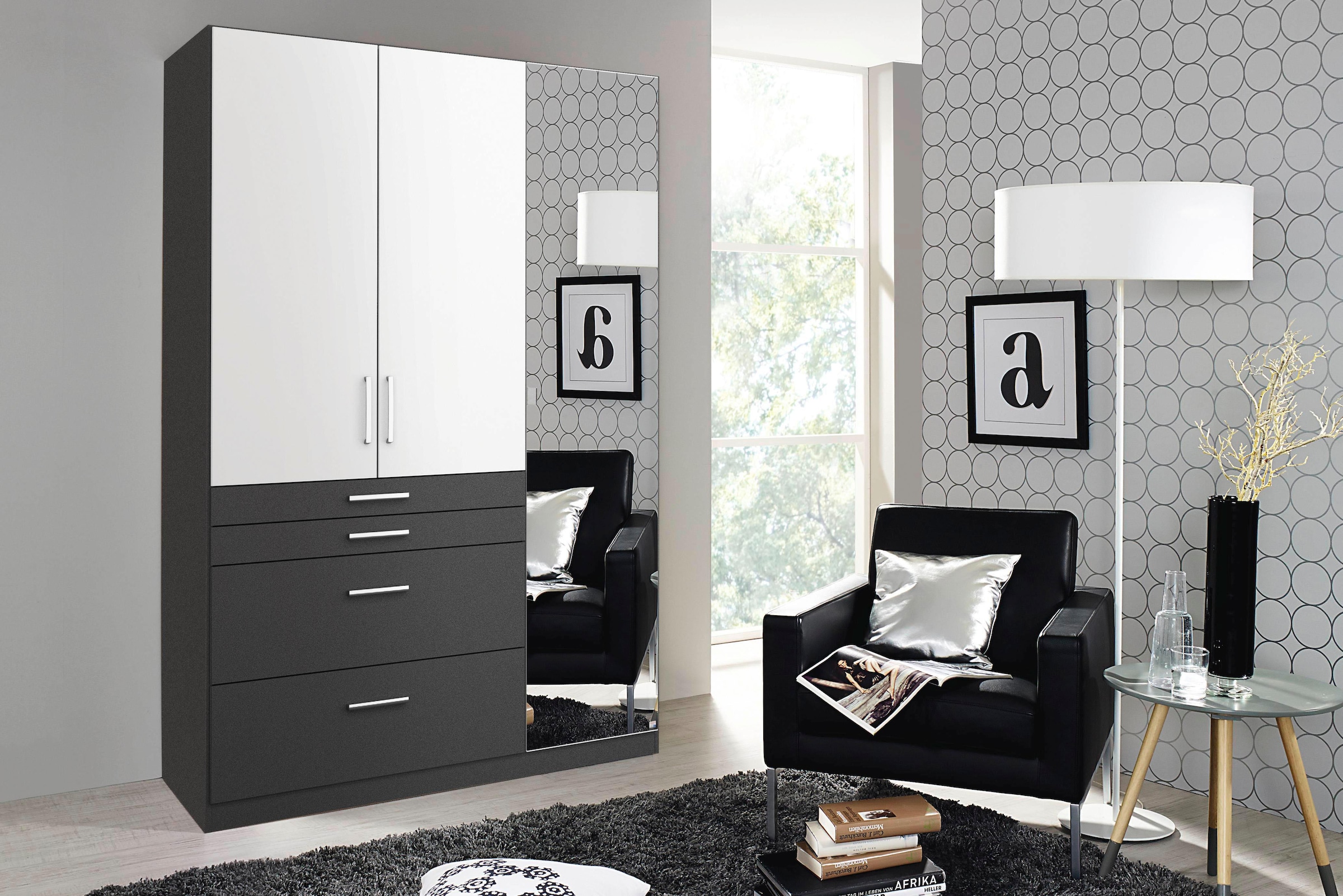 rauch Kleiderschrank »Harburg Bestseller im Schlafzimmer«, Schlafzimmerschrank Schrank Garderobe mit Spiegel